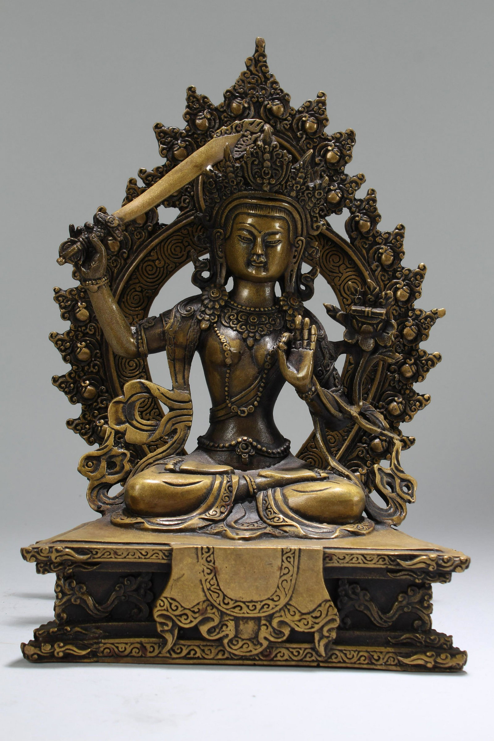 An Estate Chinese Religious Fortune Buddha Statue: An Estate Chinese Religious Fortune Buddha Statue . Height: 8.75 (inch).