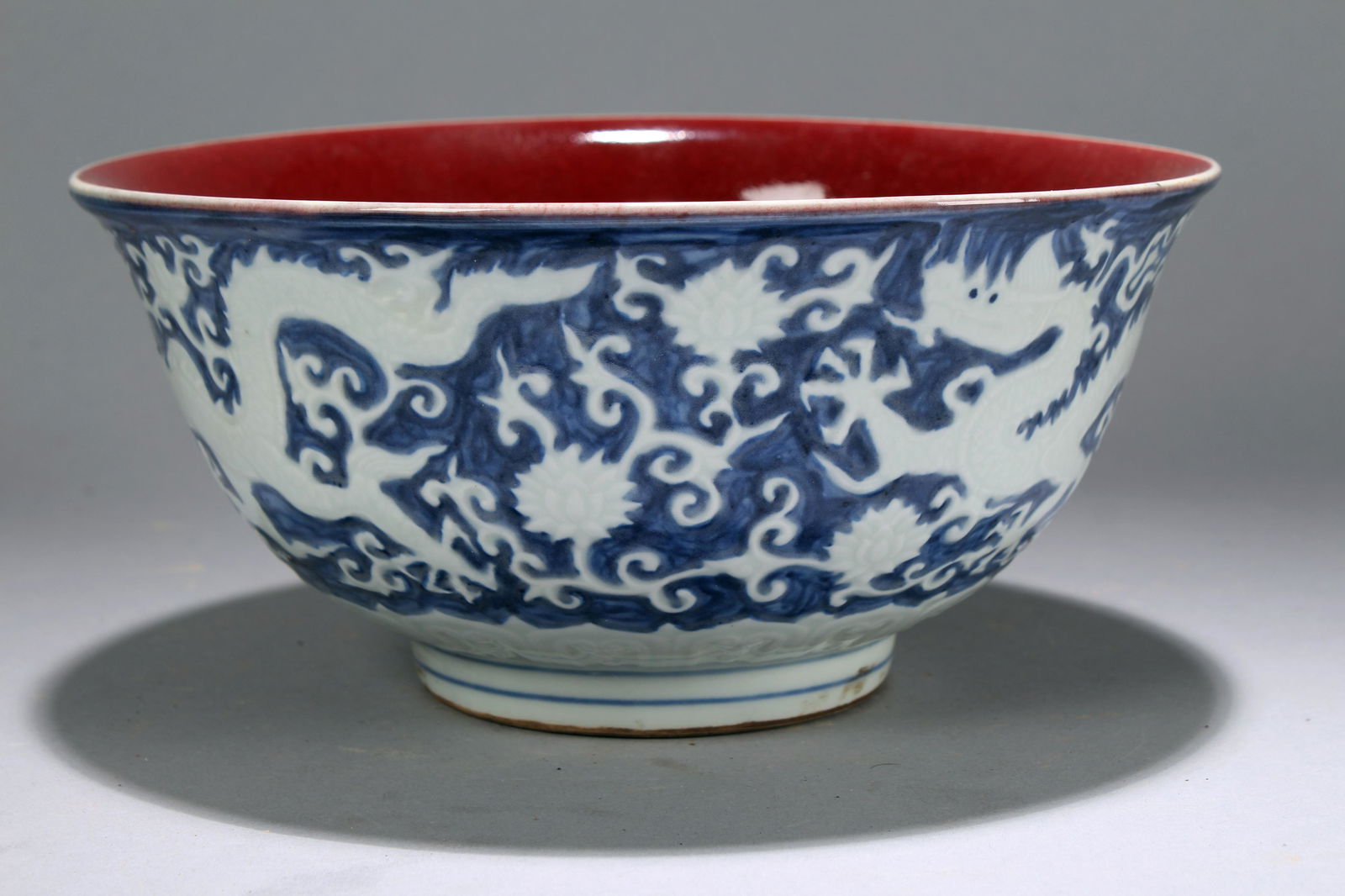 An Estate Chinese Dragon-decorating Blue and White (1 of 9)