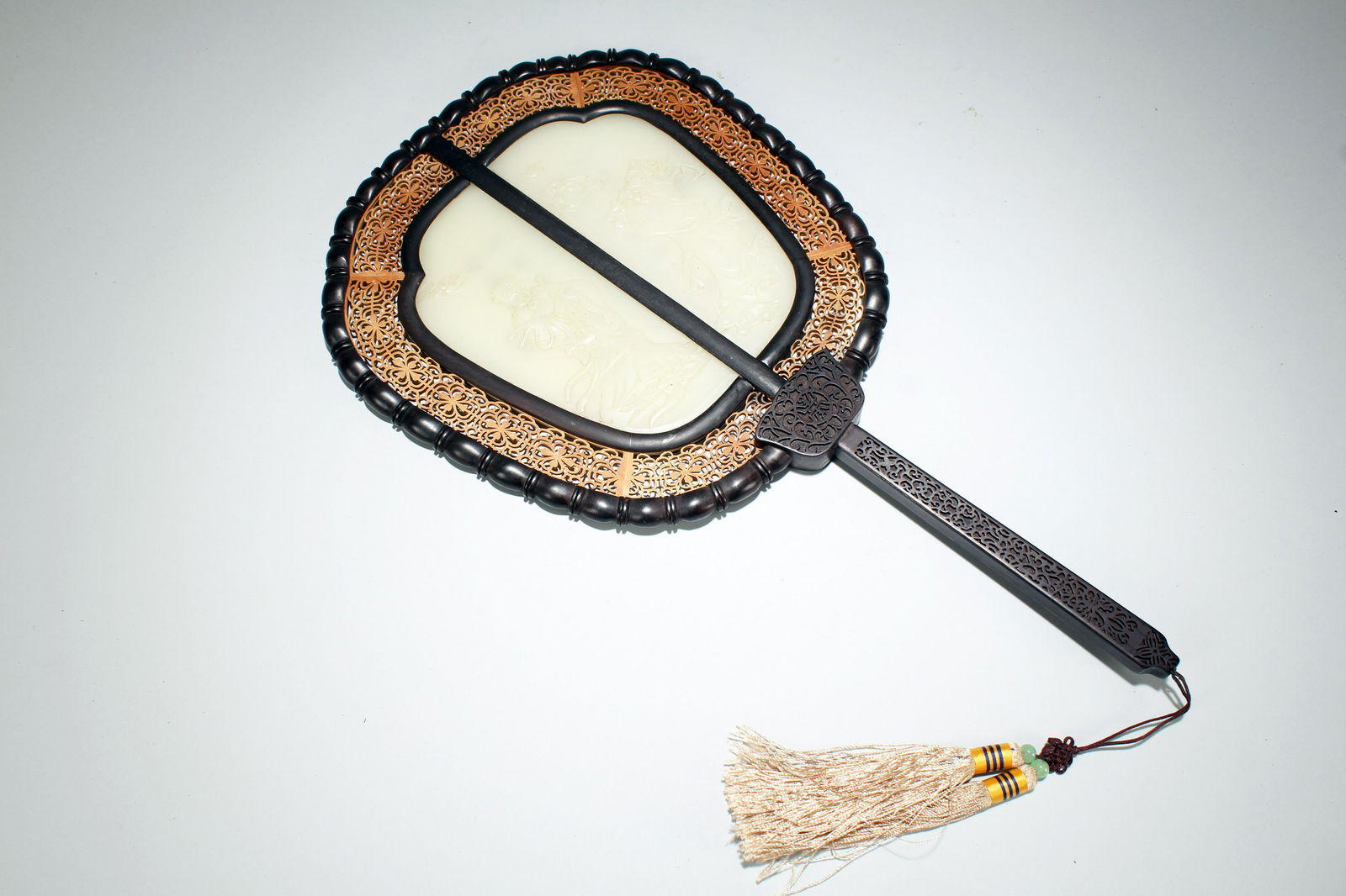 An Estate Chinese Massive Jade-curving Poetry-framing (1 of 5)