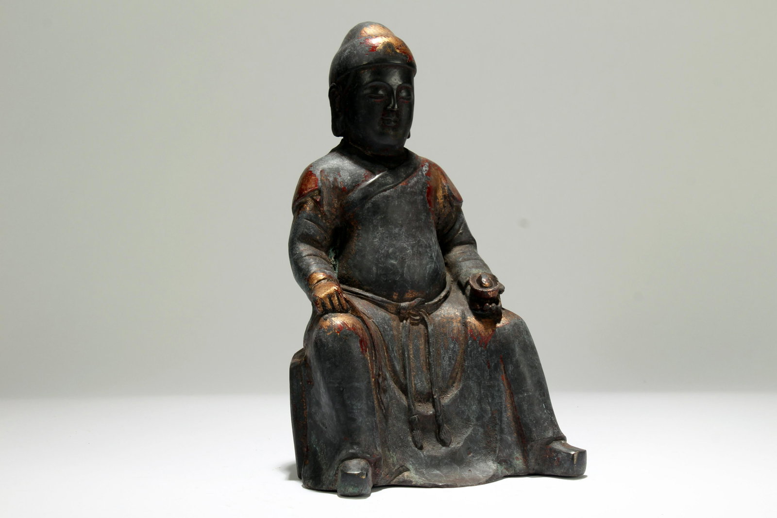 A Chinese Seated Estate Fortune Religious Buddha Statue: A Chinese Seated Estate Fortune Religious Buddha Statue . Height: 8.25 (inch).