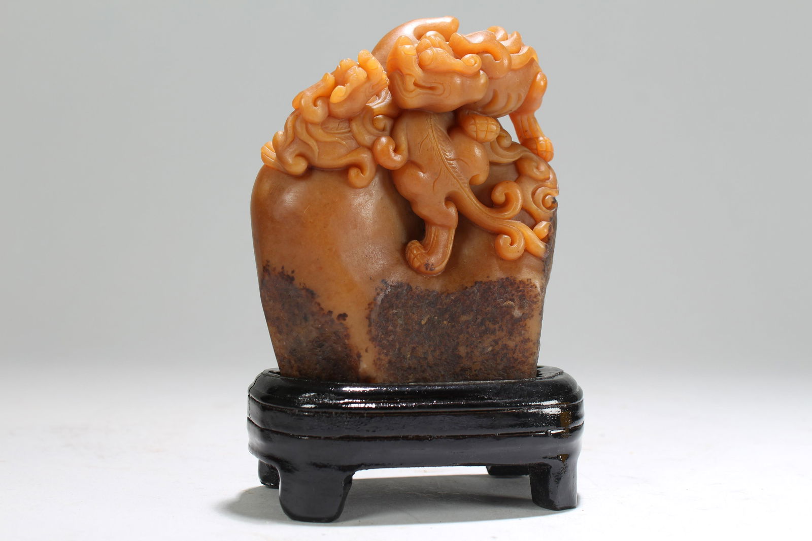 An Estate Chinese Myth-beast Fortune Soapstone Statue (1 of 7)