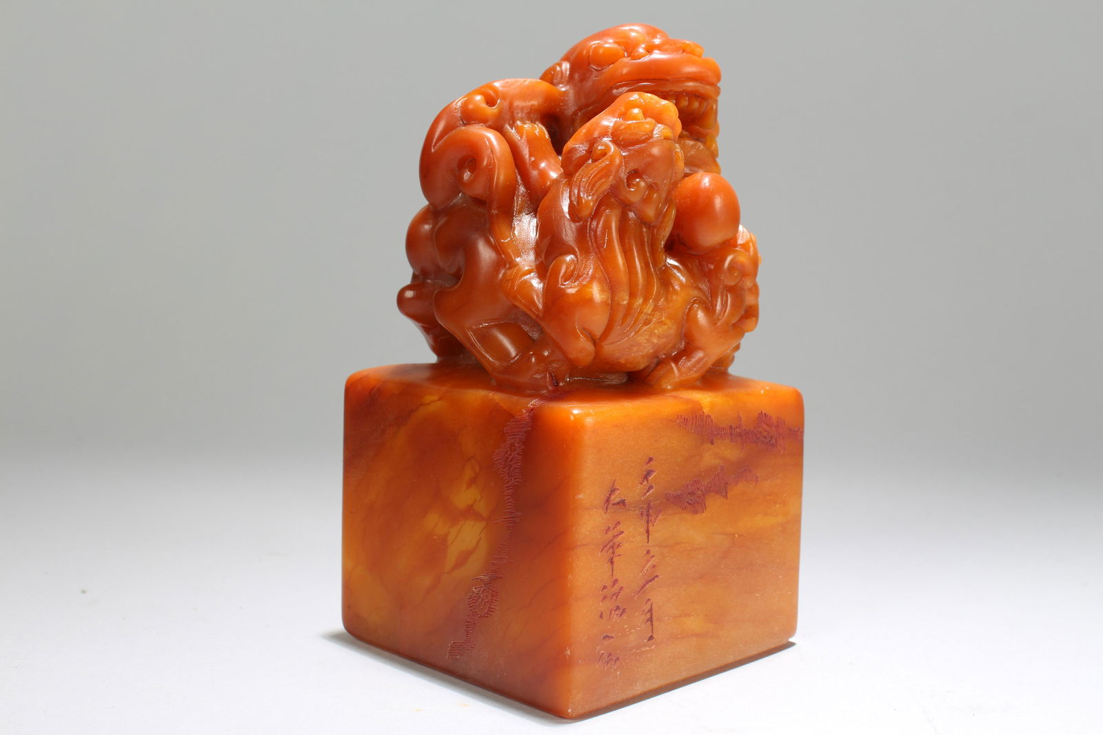 An Estate Chinese Vividly-deatailed Soapstone Fortune (1 of 7)