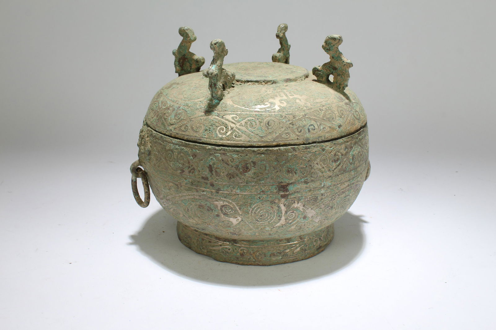 A Chinese Lidded Myth-beast Ancient-framing Fortune (1 of 6)