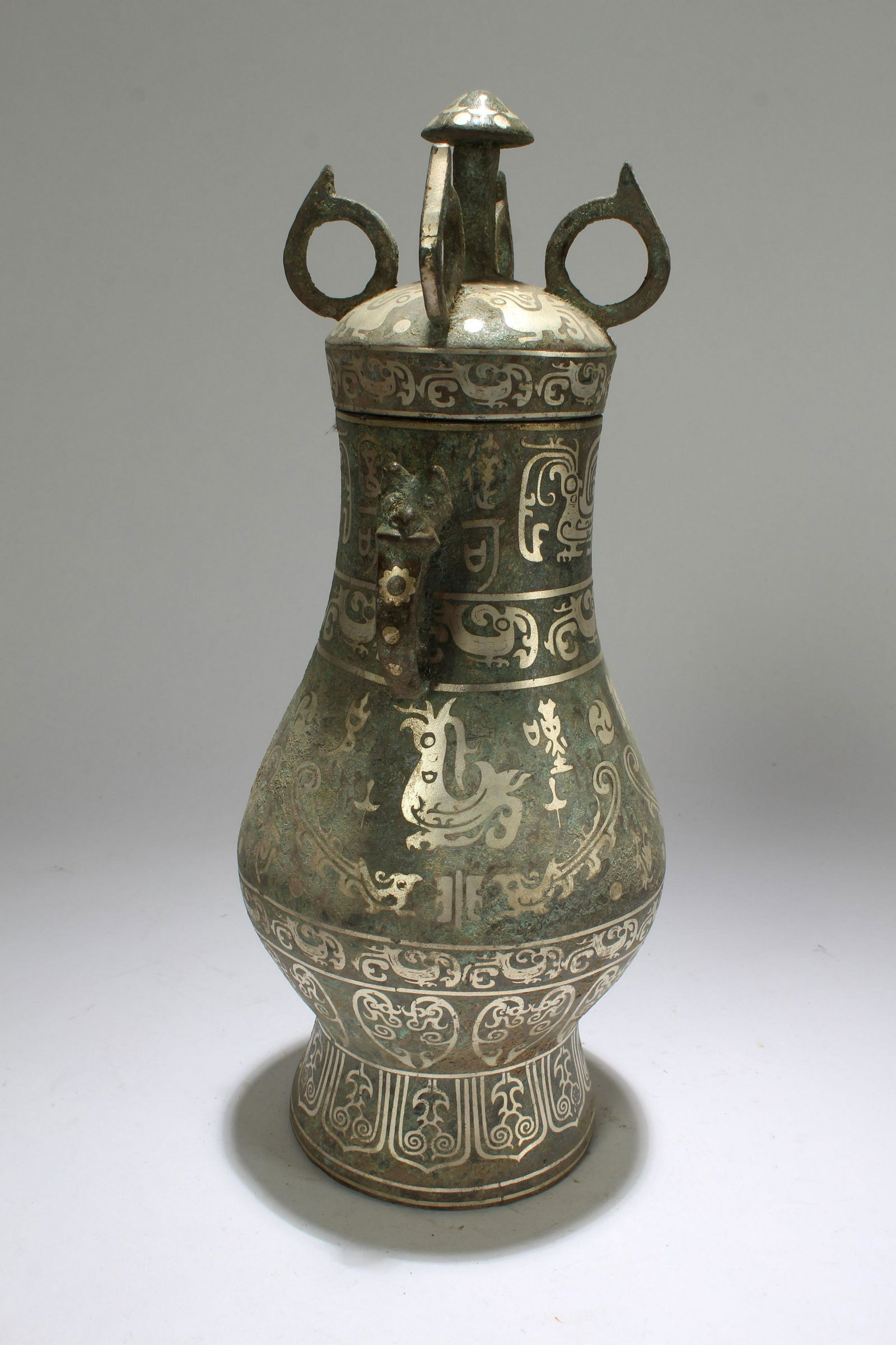 A Chinese Ancient-framing Duo-handled Bronze Vessel (1 of 4)