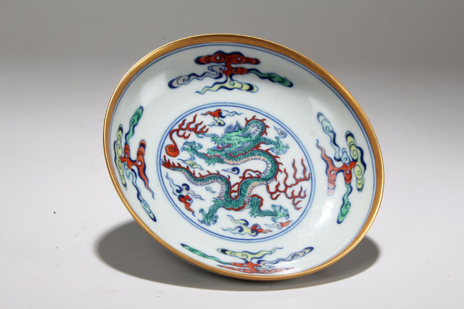 A Chinese Detailed Dragon-decorating Fortune Porcelain (1 of 5)