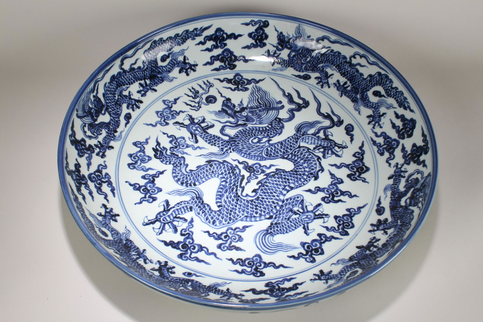 A Chinese 23-inch Massive Dragon-decorating Estate Blue (1 of 8)