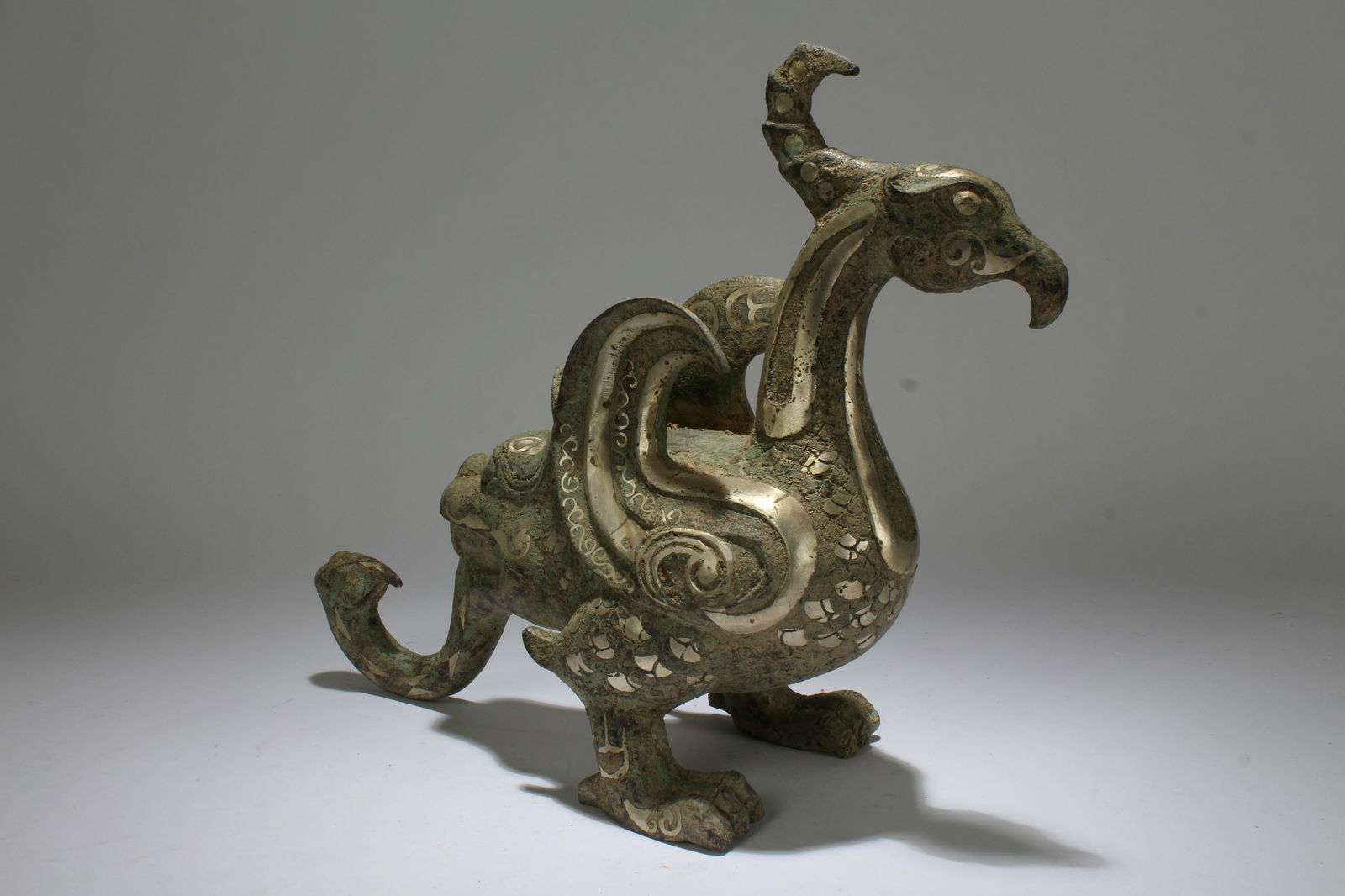 An Estate Chinese Myth-beast Bronze Vessel Statue (1 of 6)