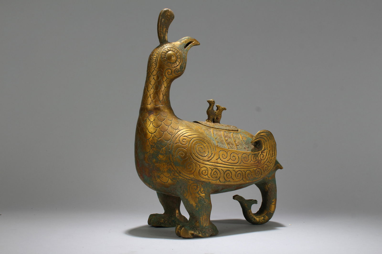 A Chinese Lidded Estate Myth-beast Fortune Bronze (1 of 6)