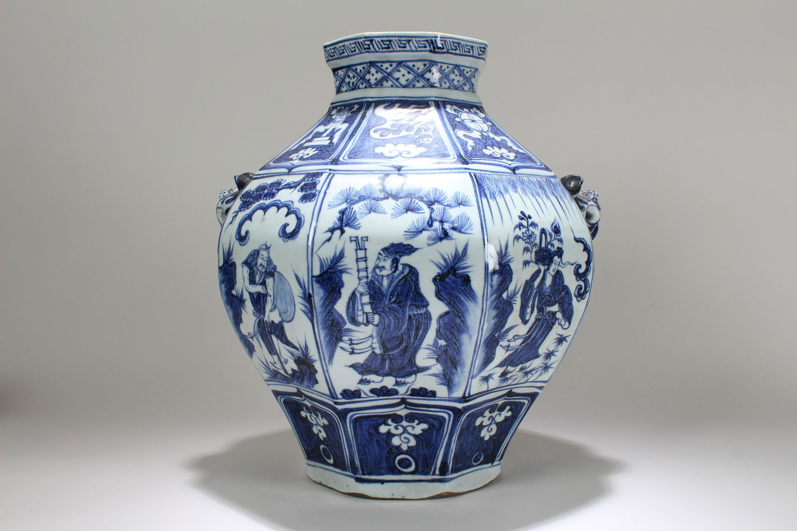 An Estate Chinese Duo-handled Massive Blue and White (1 of 6)