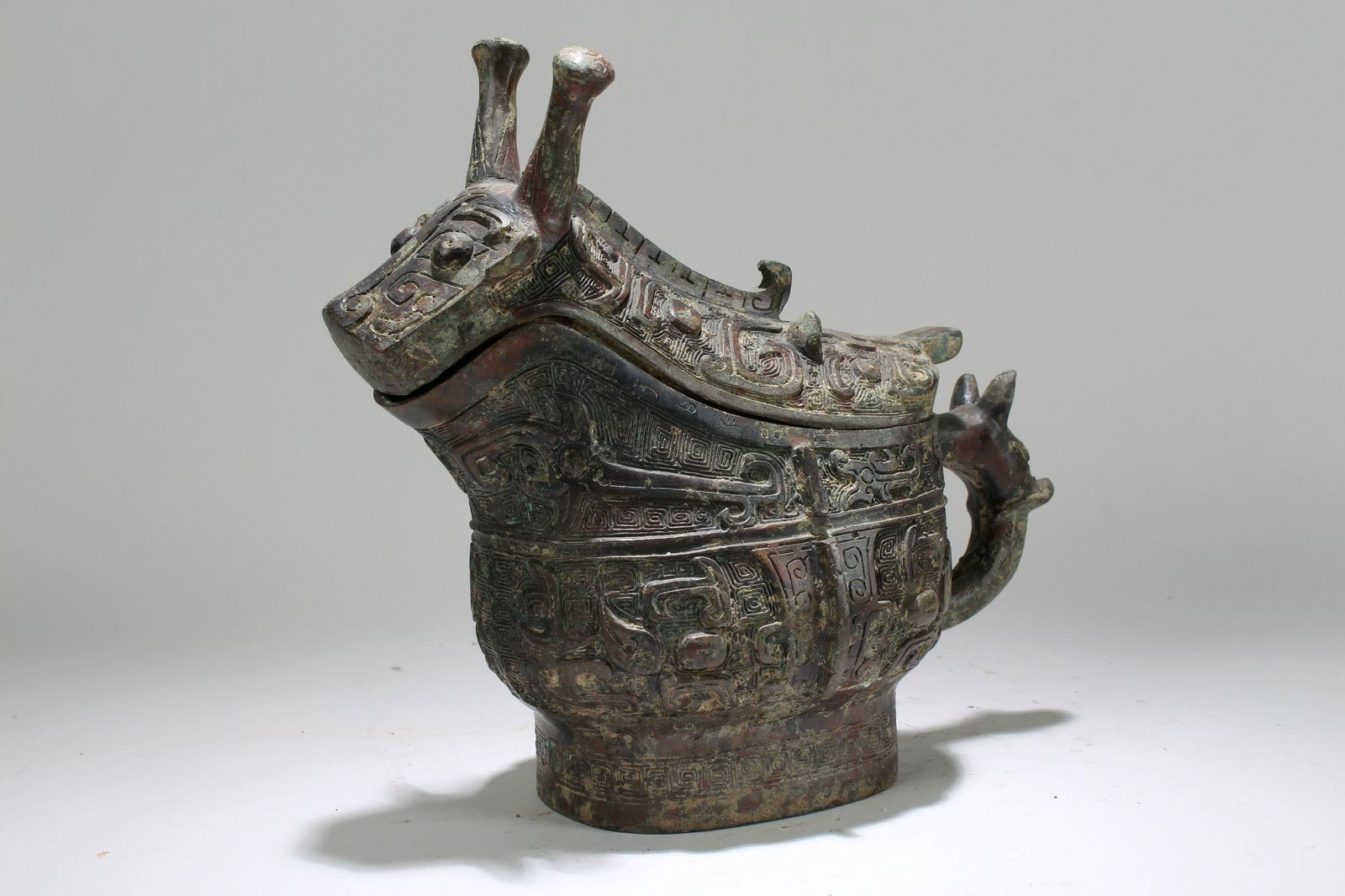 A Chinese Lidded Myth-beast Estate Ancient-framing (1 of 8)