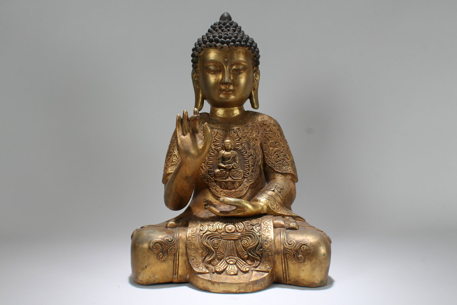 An Estate Chinese Religious Fortune Buddha Statue: An Estate Chinese Religious Fortune Buddha Statue . 1Height: 6 (inch).