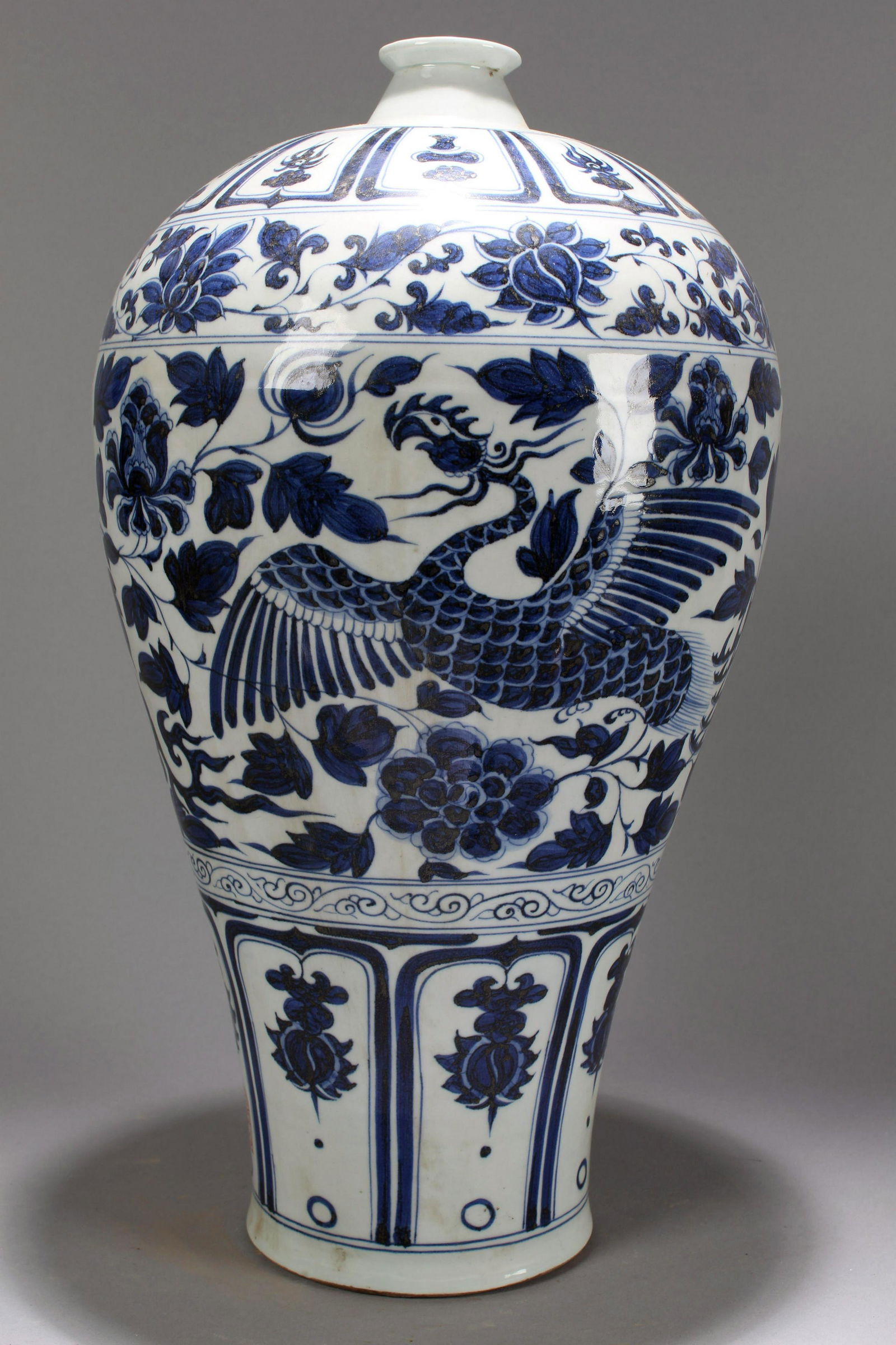 An Estate Chinese Blue and White Fortune Porcelain Vase (1 of 7)
