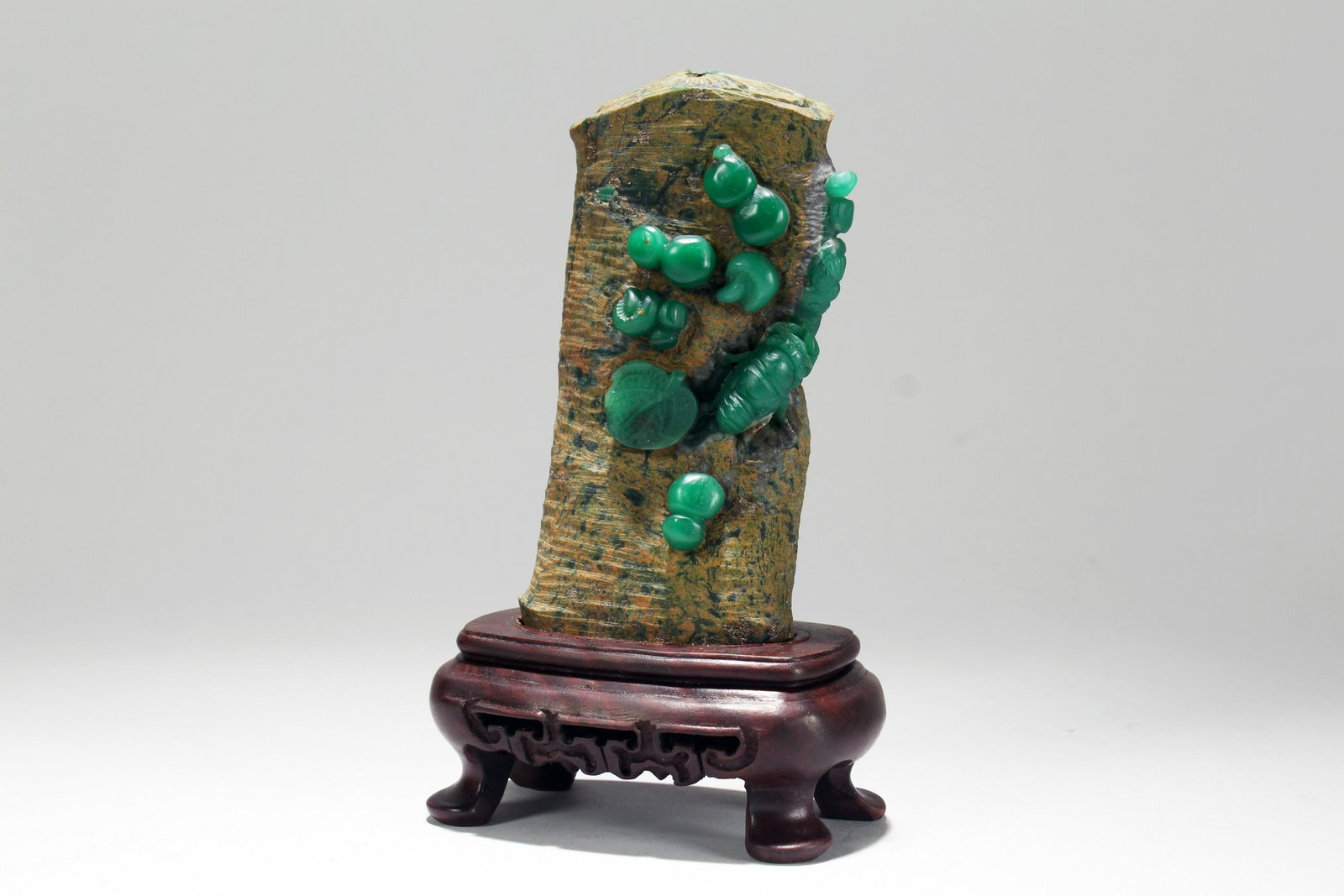 An Estate Chinese Nature-sceen Fortune Stone-curving: An Estate Chinese Nature-sceen Fortune Stone-curving Statue . Height: 6.25 (inch).