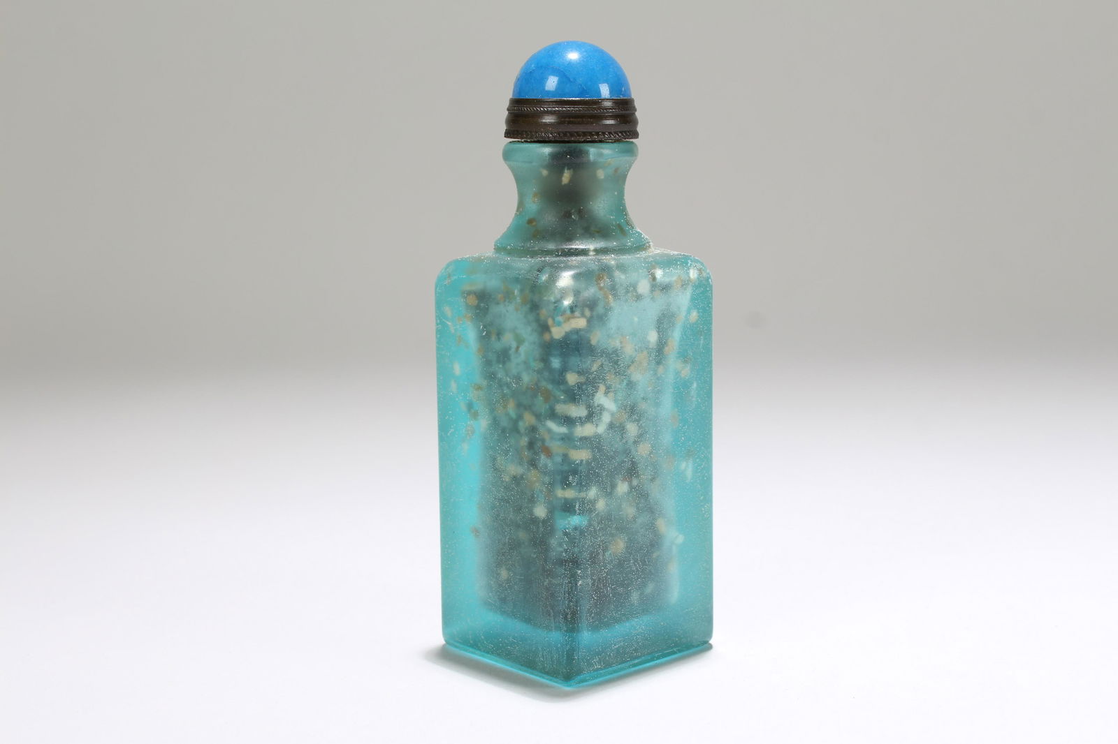 An Estate Chinese Aqua-theme Glazed Snuff Bottle (1 of 5)