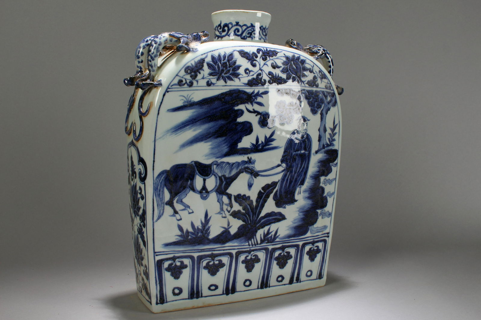 An Estate Chinese Blue and White Duo-handled Porcelain (1 of 9)