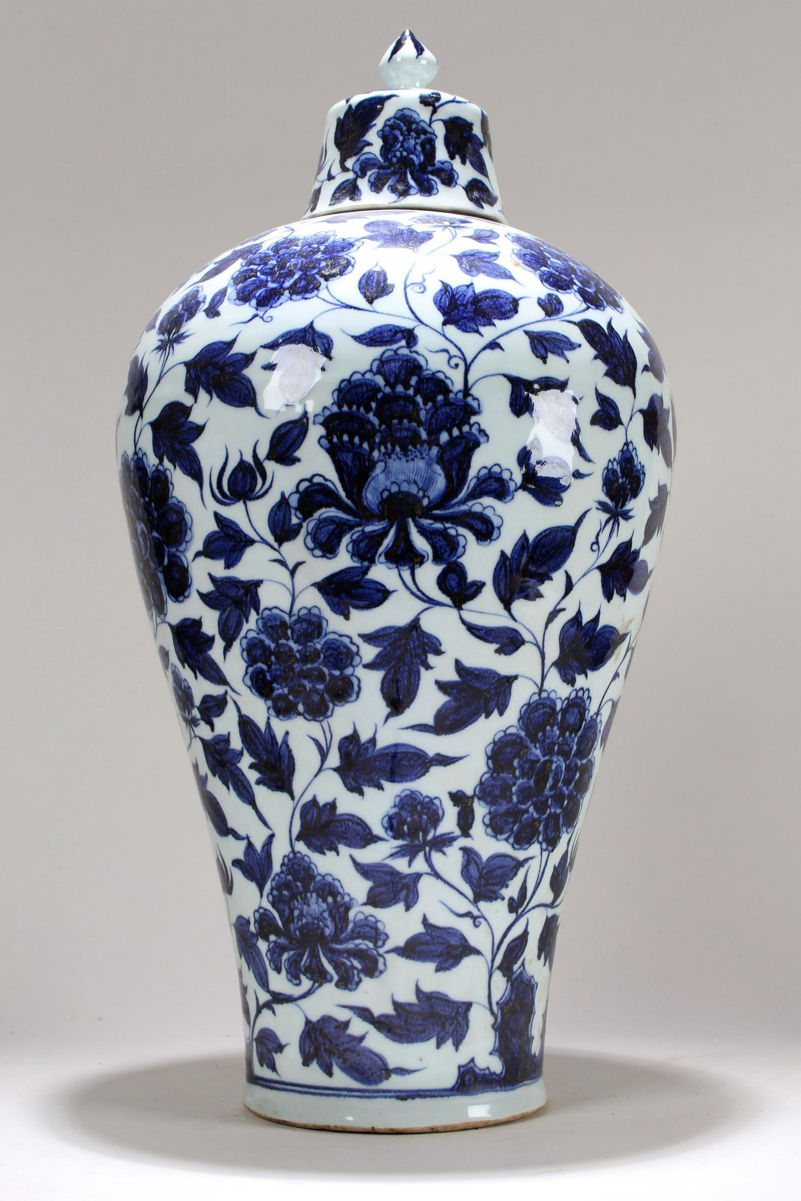 An Estate Chinese Flower-blossom Fortune Blue and White (1 of 6)