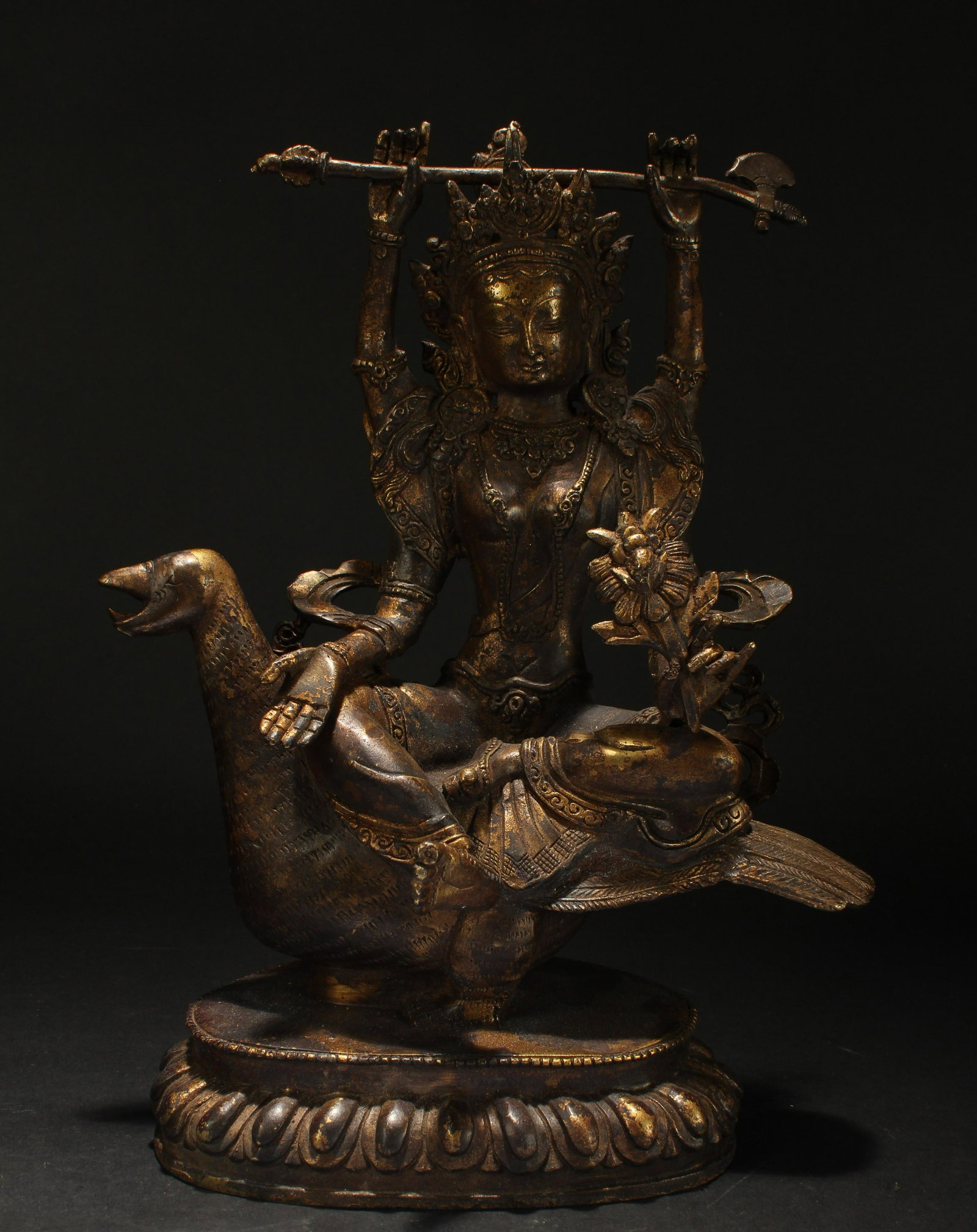 An Estate Chinese Myth-beast Religious Buddha Statue: An Estate Chinese Myth-beast Religious Buddha Statue . Height: 10 (inch).