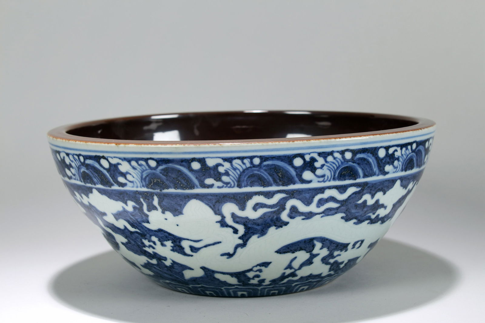 An Estate Chinese Dragon-decorating Massive Blue and (1 of 5)