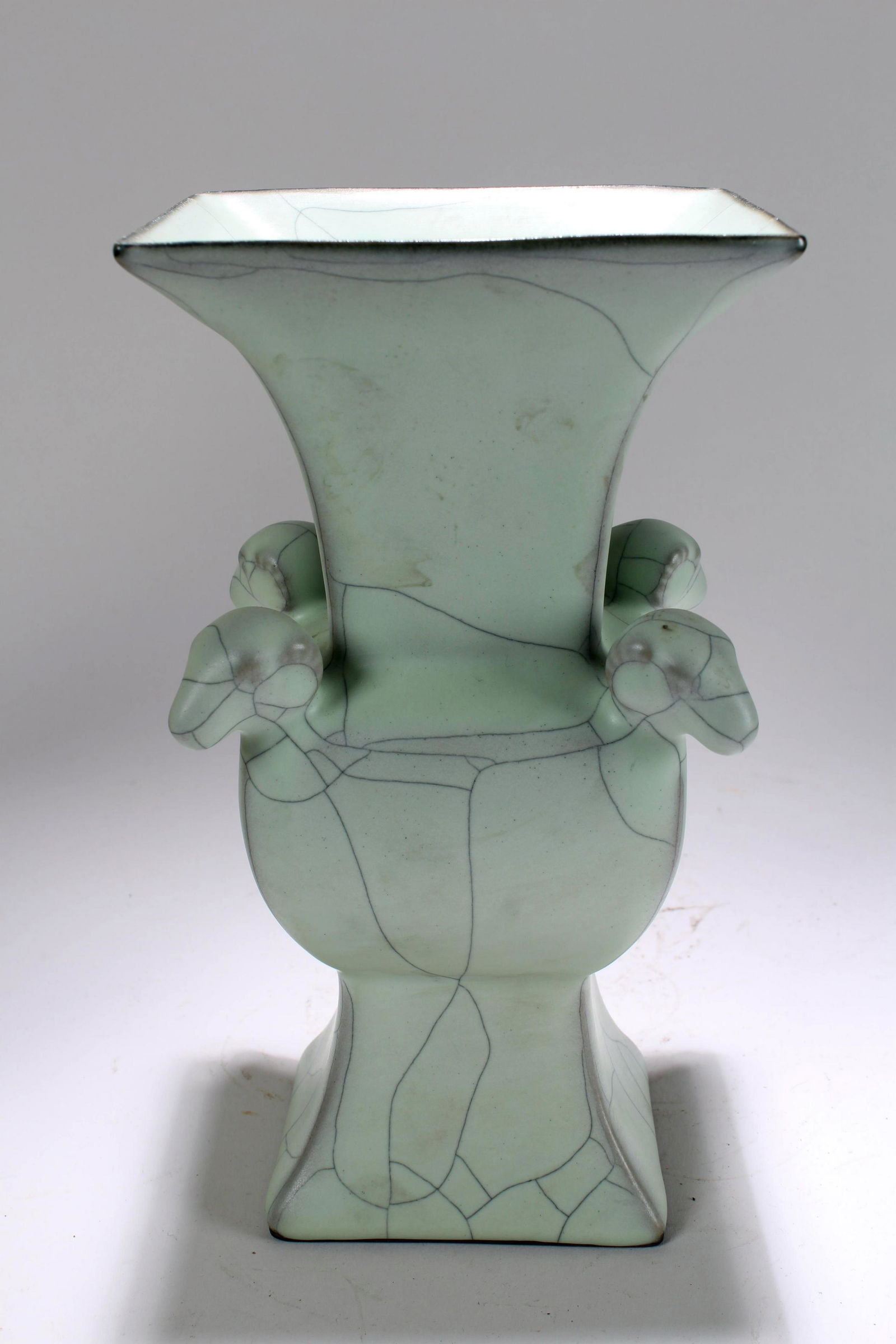 A Chinese Square-based Fortune Porcelain Vase (1 of 6)