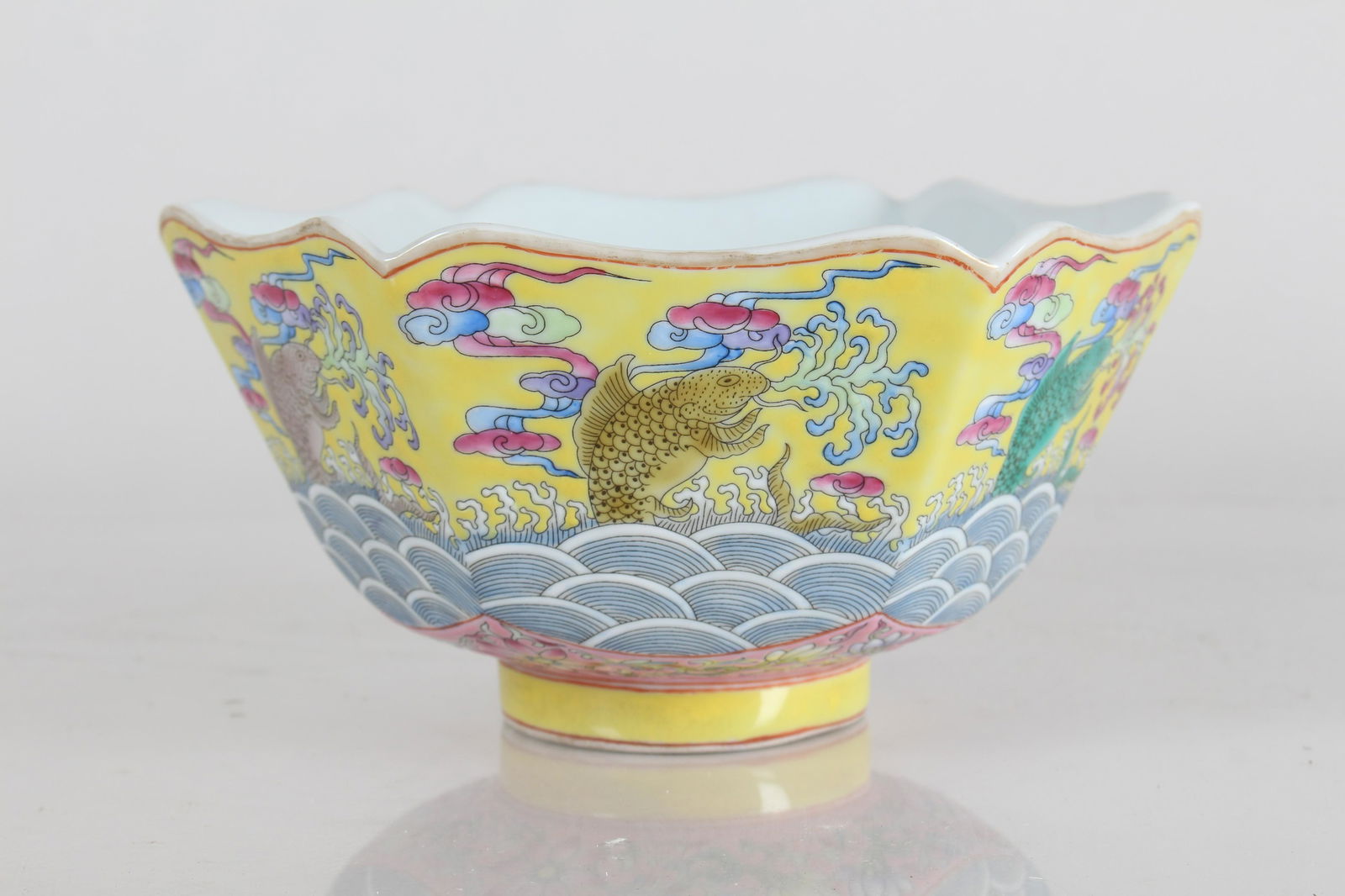 A Chinese Yellow-coding Aqua-fortune Porcelain Fortune (1 of 8)