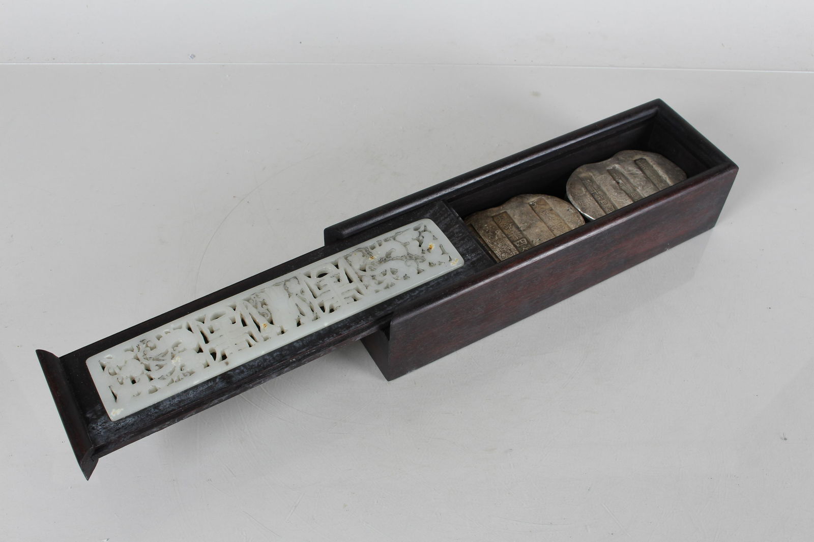 A Chinese Coin-filled Money Bricks Lidded Wooden Box (1 of 5)