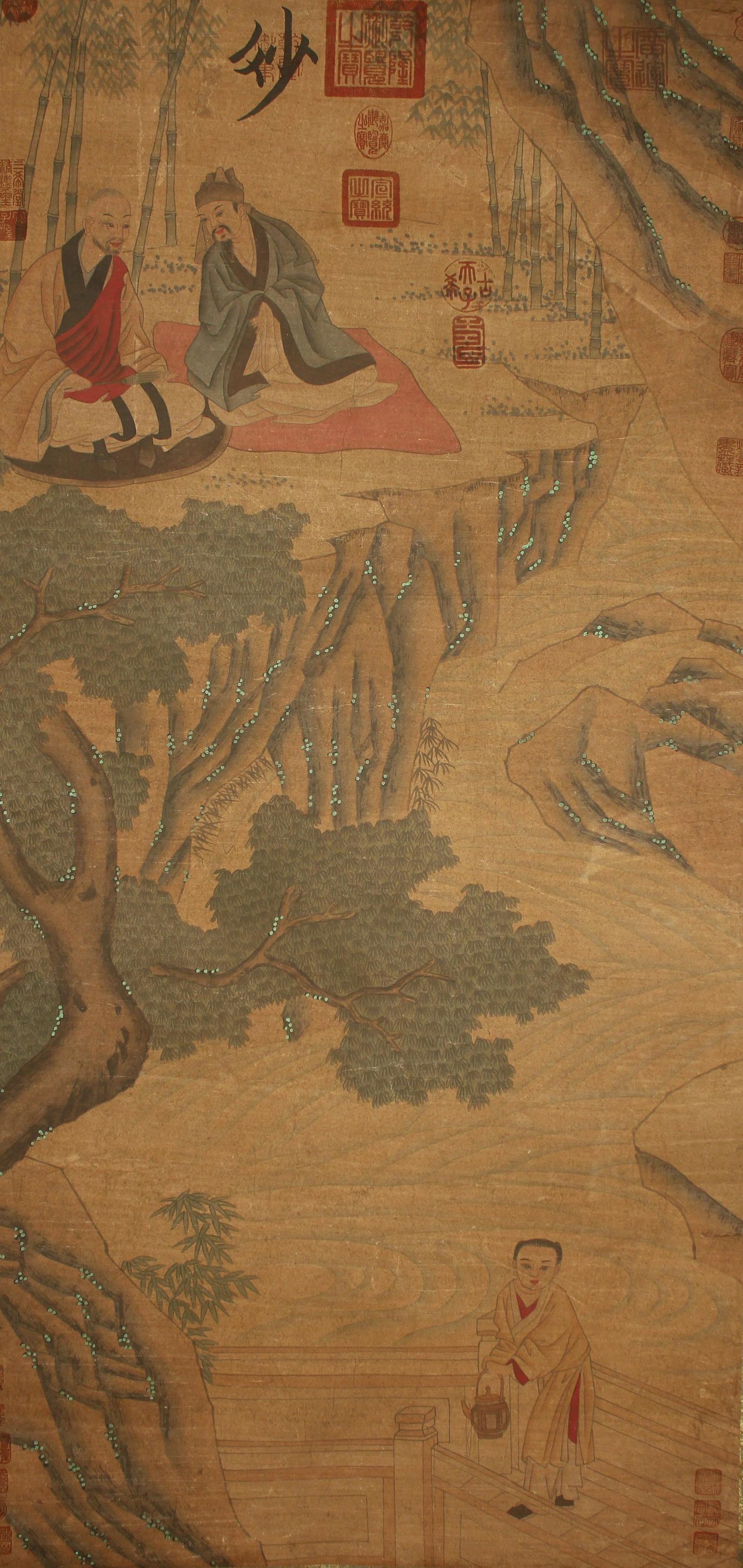 A Chinese Story-telling Portrait Fortune Scroll (1 of 3)