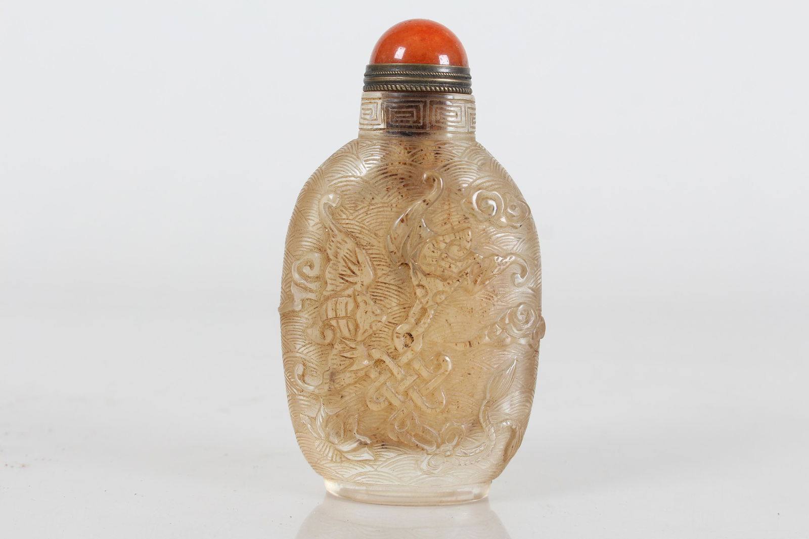 Chinese Dragon-decorating Fortune Snuff Bottle (1 of 6)