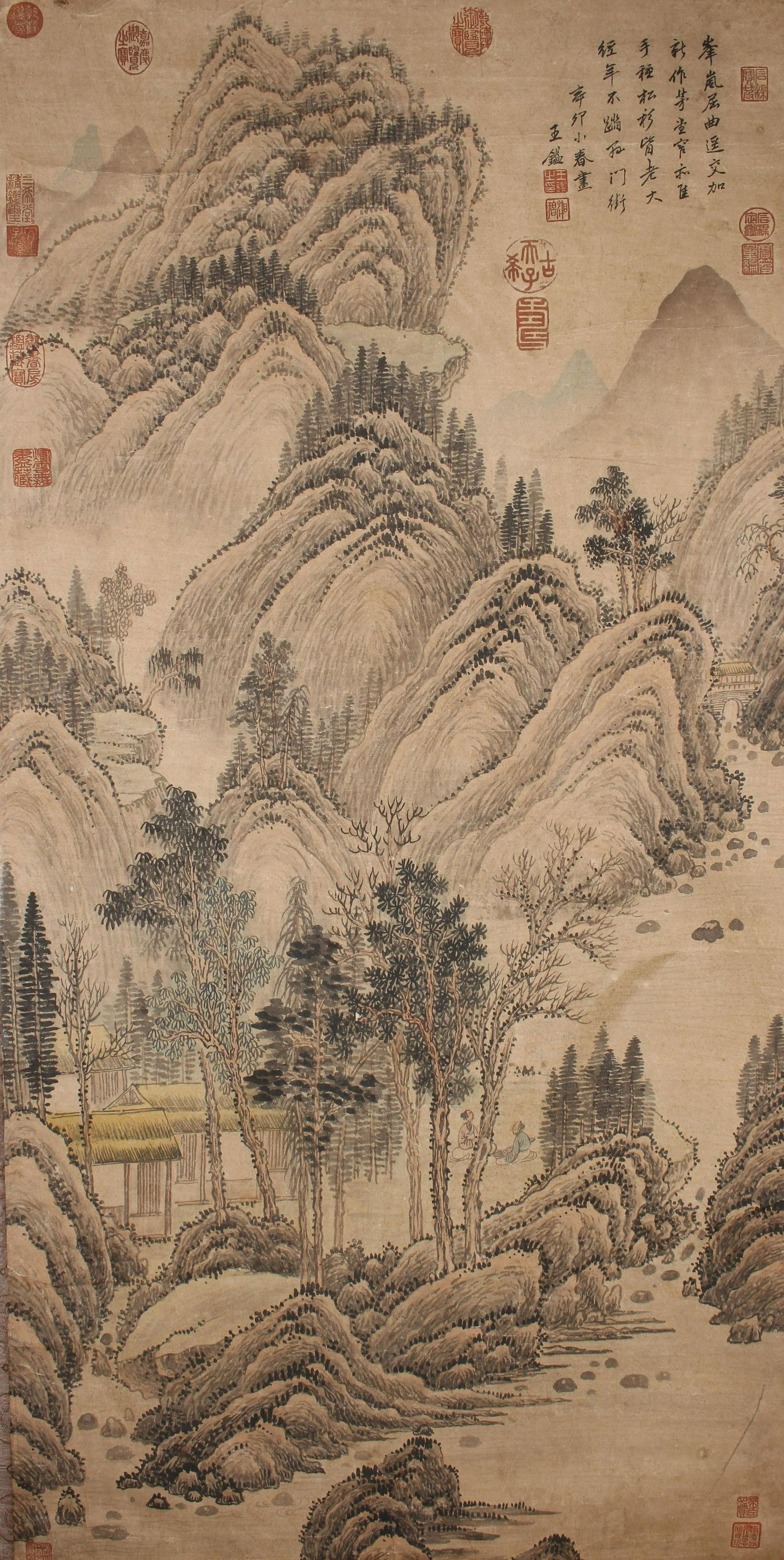 A Chinese Mountain-view Fortune Scroll (1 of 7)