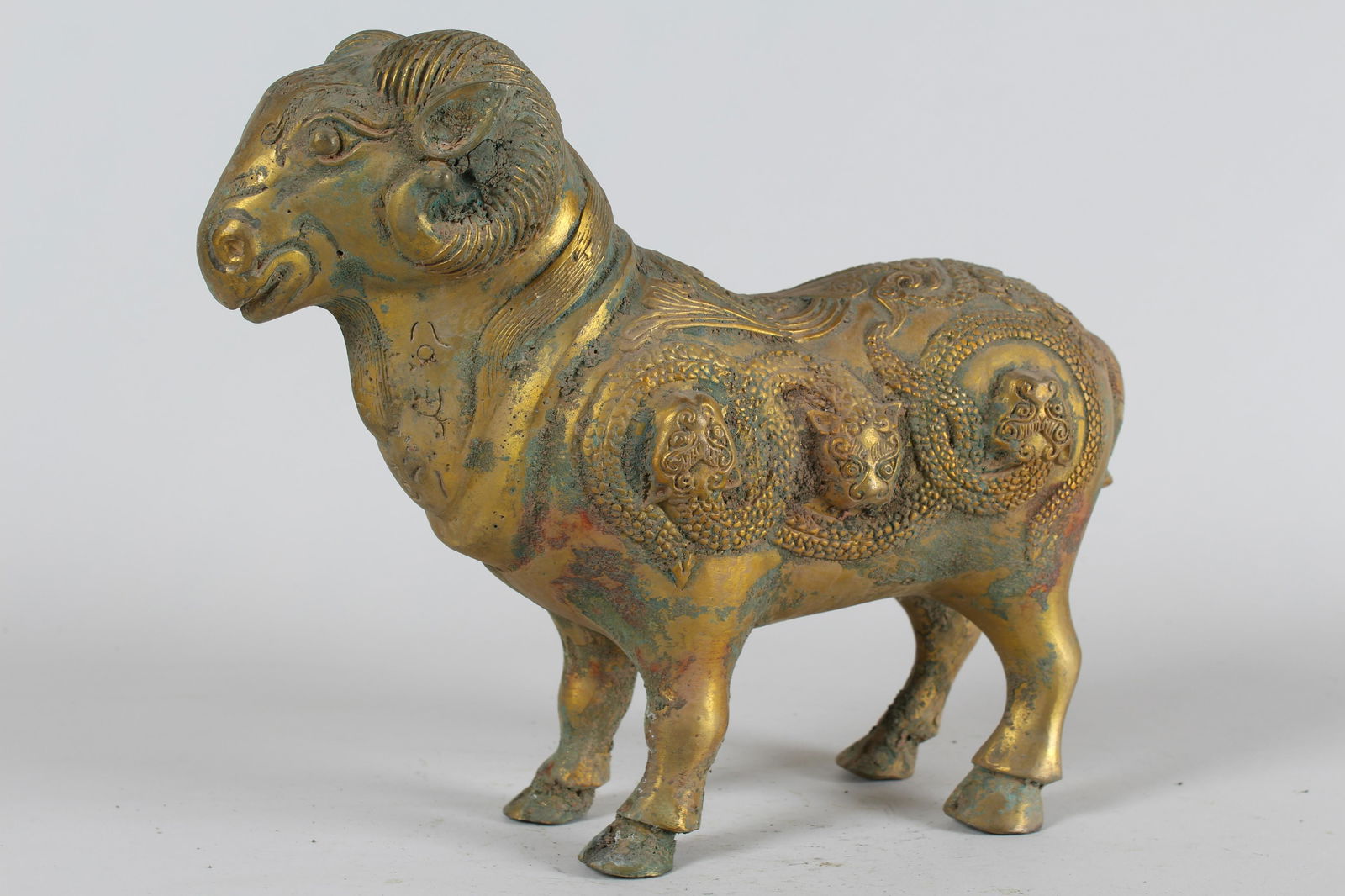 A Chinese Detailed Myth-beast Fortune Bronze Vessel (1 of 5)