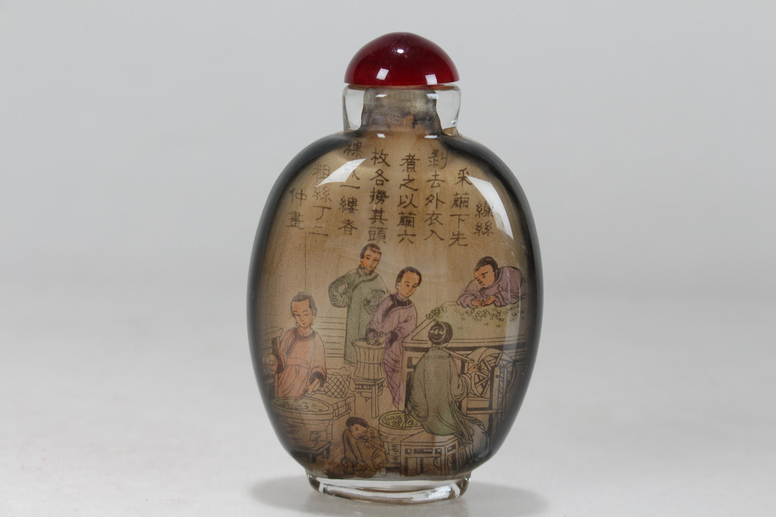 A Chinese Story-telling Fortune Snuff Bottle: A Chinese Story-telling Fortune Snuff Bottle . Height: 3.25 (inch).