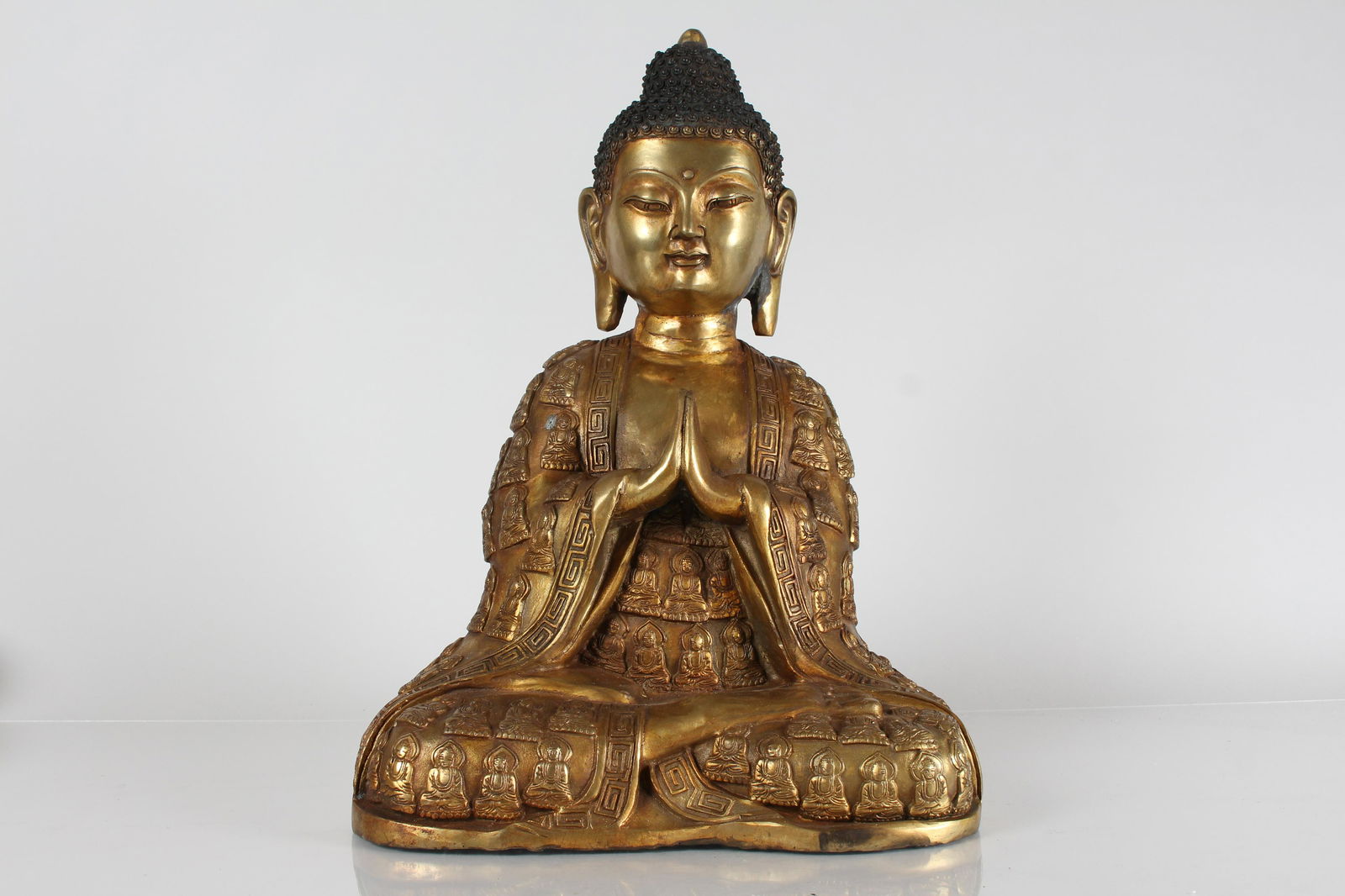A Chinese Buddha-fortune Gilt Massive Religious Buddha Statue (1 of 7)