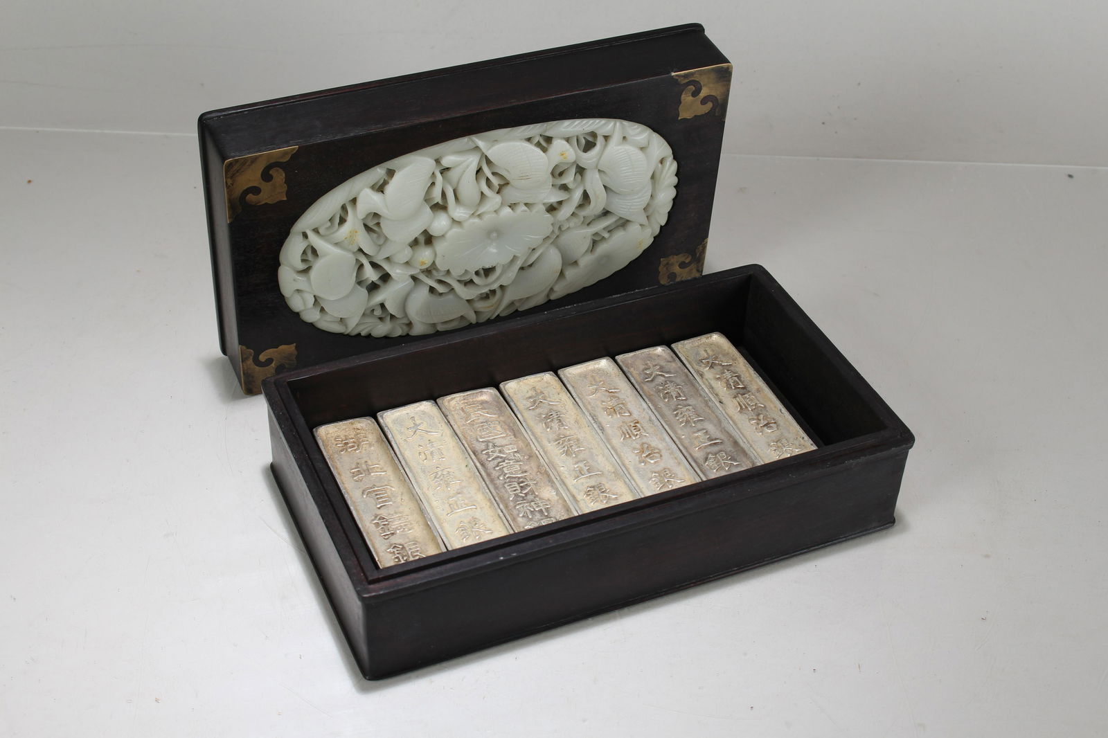 A Chinese Money BrickFilled Lidded Wooden Box (1 of 6)
