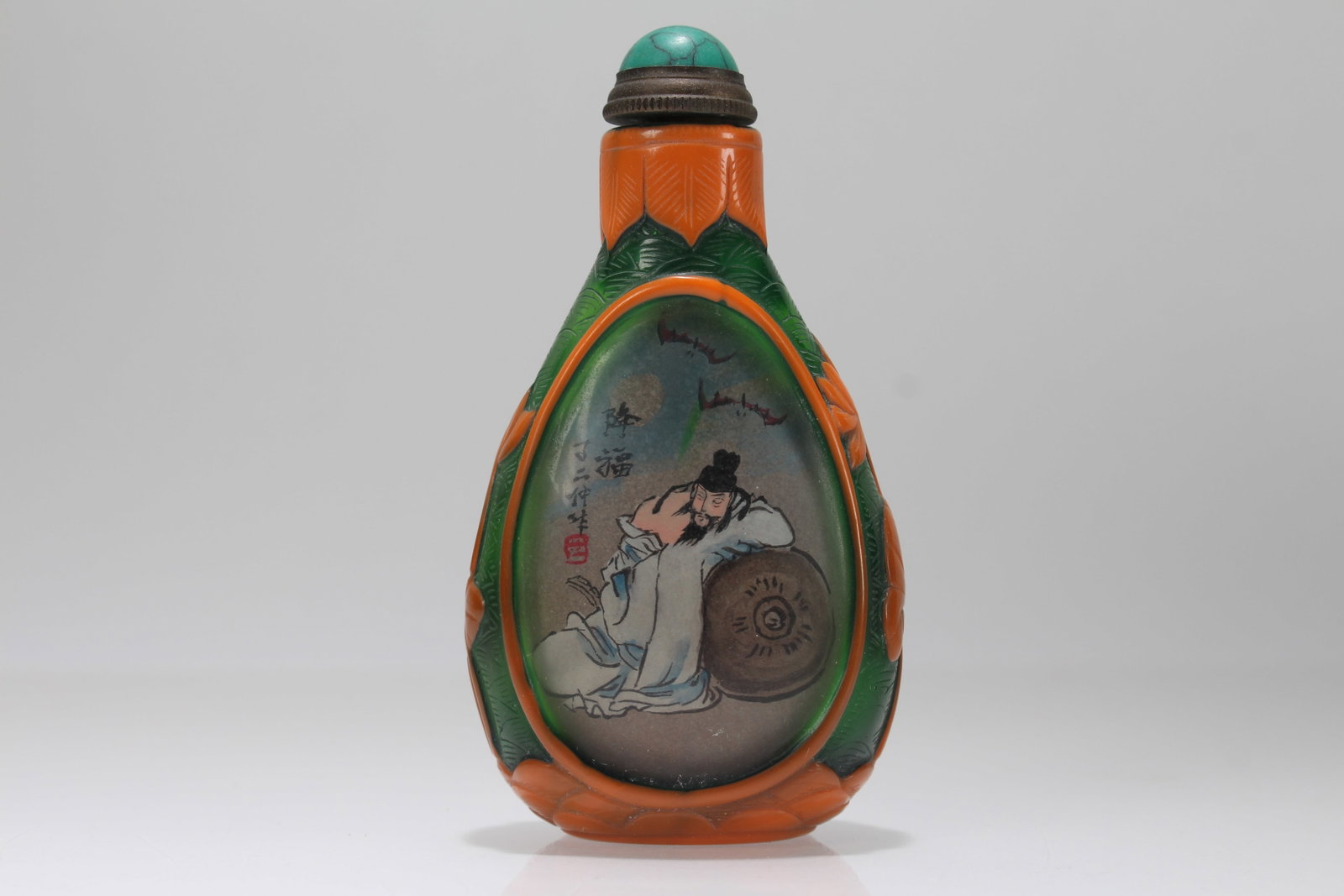 A Chinese Inner-painting Portrait Fortune Snuff Bottle: A Chinese Inner-painting Portrait Fortune Snuff Bottle . Height: 3.5 (inch).