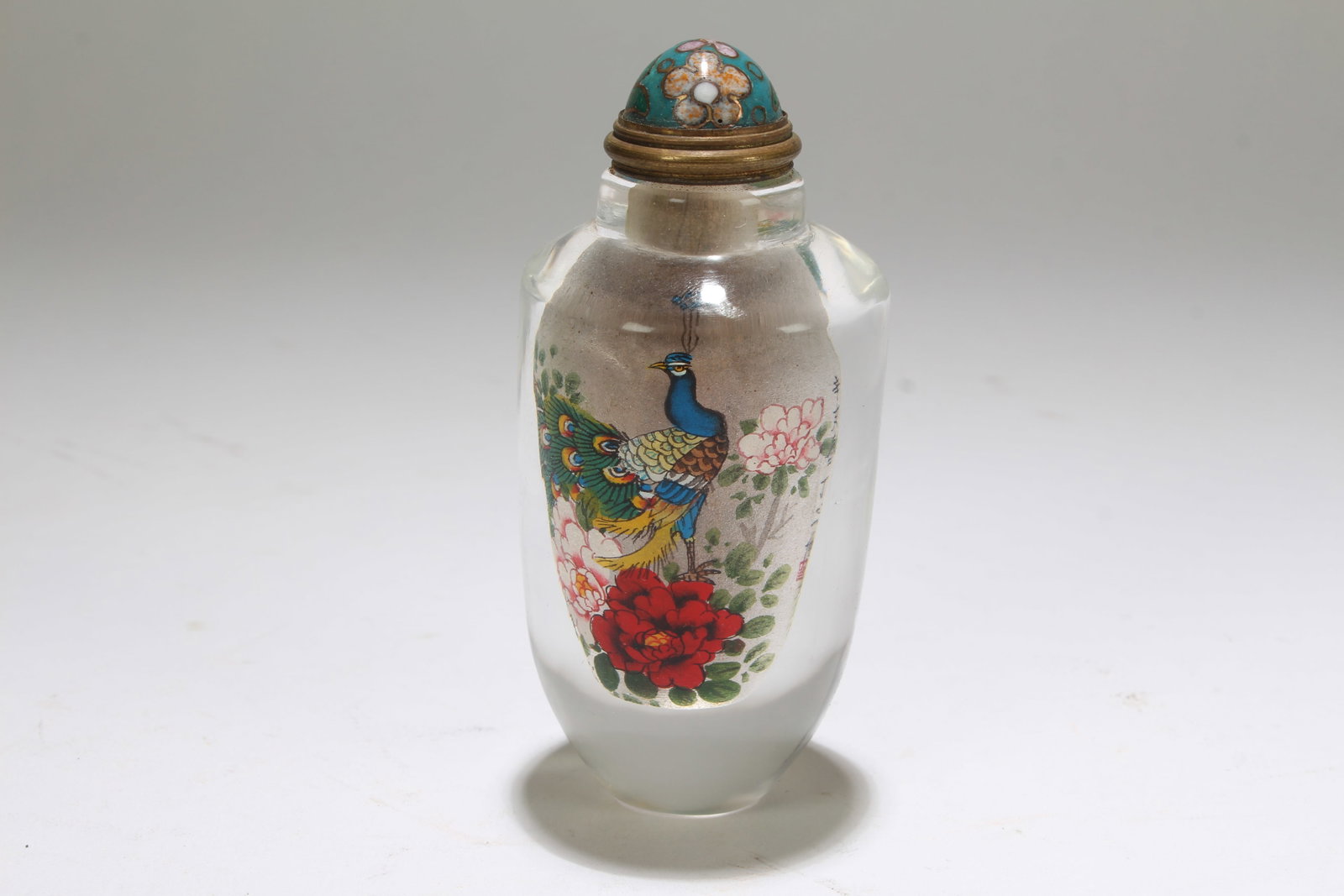 A Chinese Nature-sceen Snuff Bottle: A Chinese Nature-sceen Snuff Bottle . Length: 3.25 (inch).
