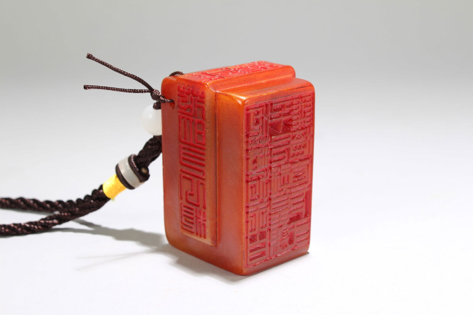 A Chinese Multi-fortune Square-based Soapstone Religious Seal (1 of 4)