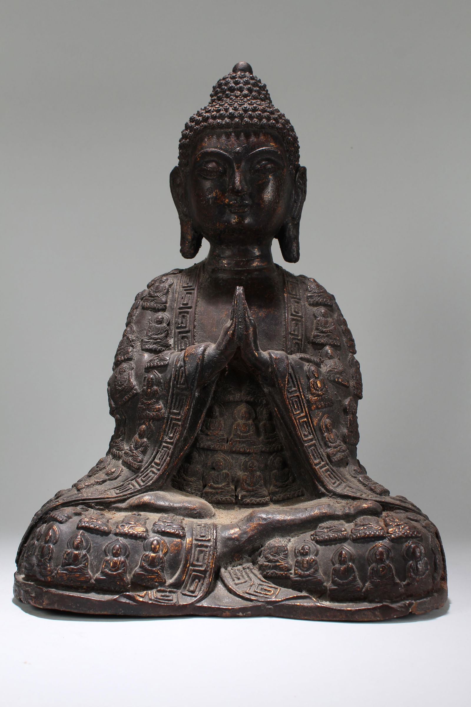 A Chinese Pondering-pose Religious Fortune Statue (1 of 6)