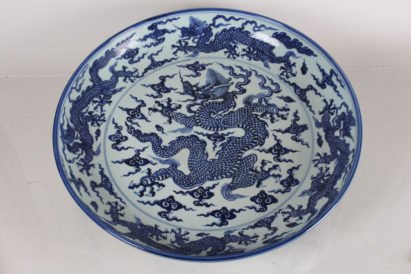 A Chinese Blue and White Lidded Porcelain Fortune Vase: A Chinese Blue and White Lidded Porcelain Fortune Vase . Height: 3.5 (inch). Opening Diameter: 23 (inch).