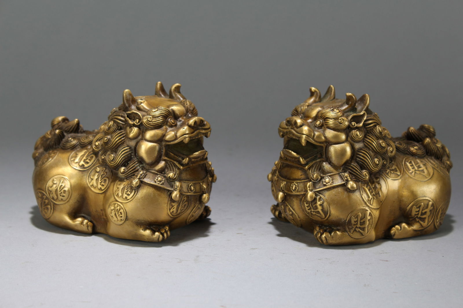 Collection of Chinese Myth-beast Fortune Statues (1 of 5)