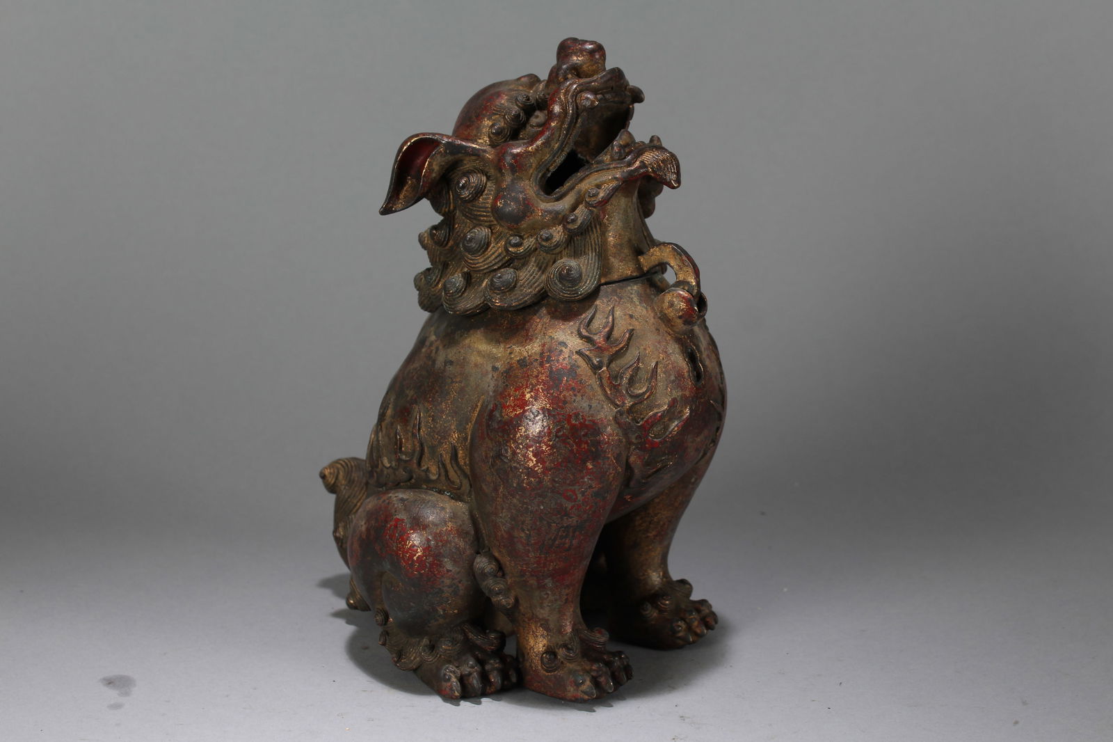 A Chinese Anicent-framing Religious Fortune Statue: A Chinese Anicent-framing Religious Fortune Statue. Height : 9 (inch). Width : 5 (inch). Length : 6 (inch).