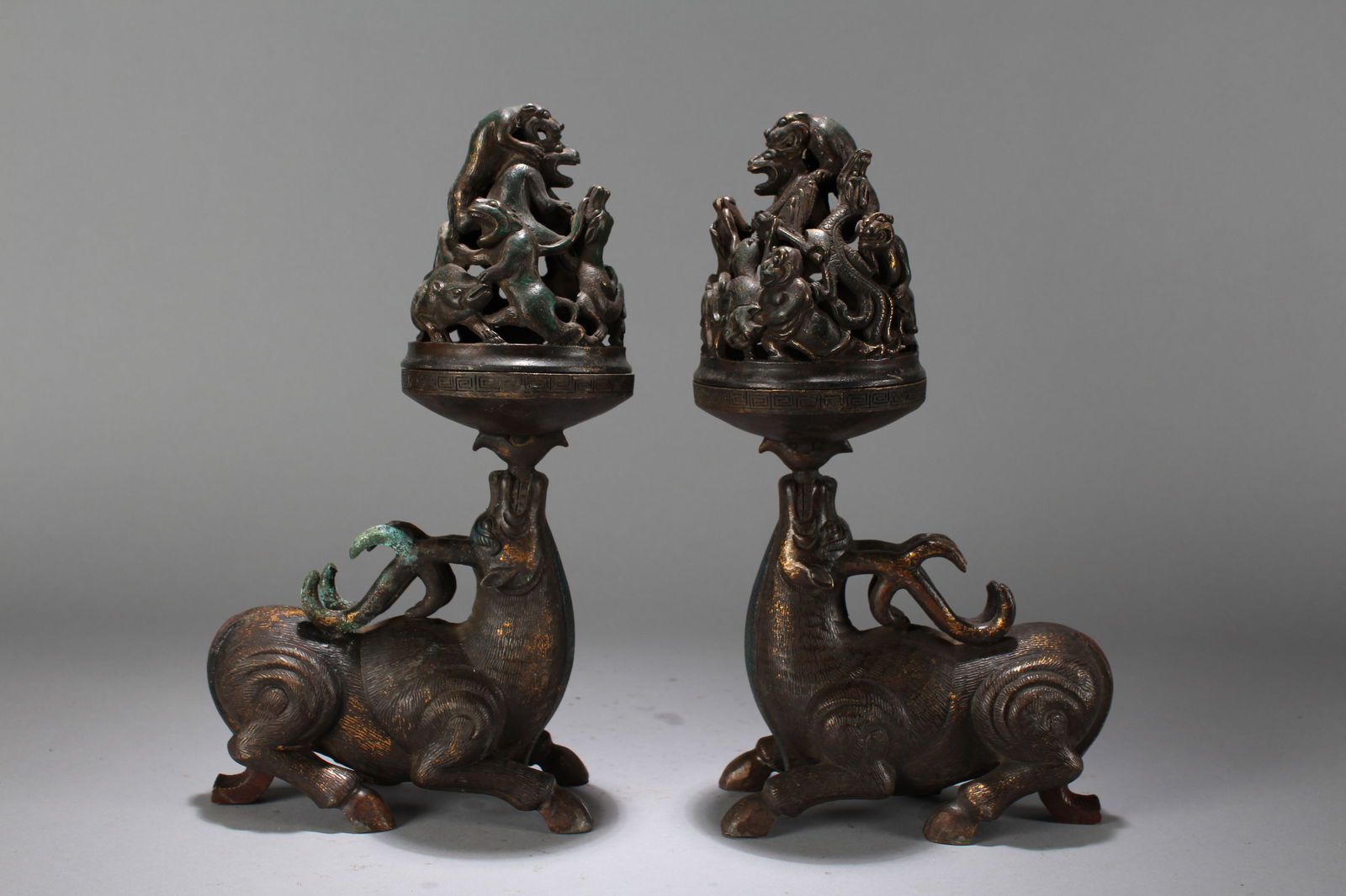 Collection of Chinese Religious Anicent-framing Fortune Statues (1 of 8)