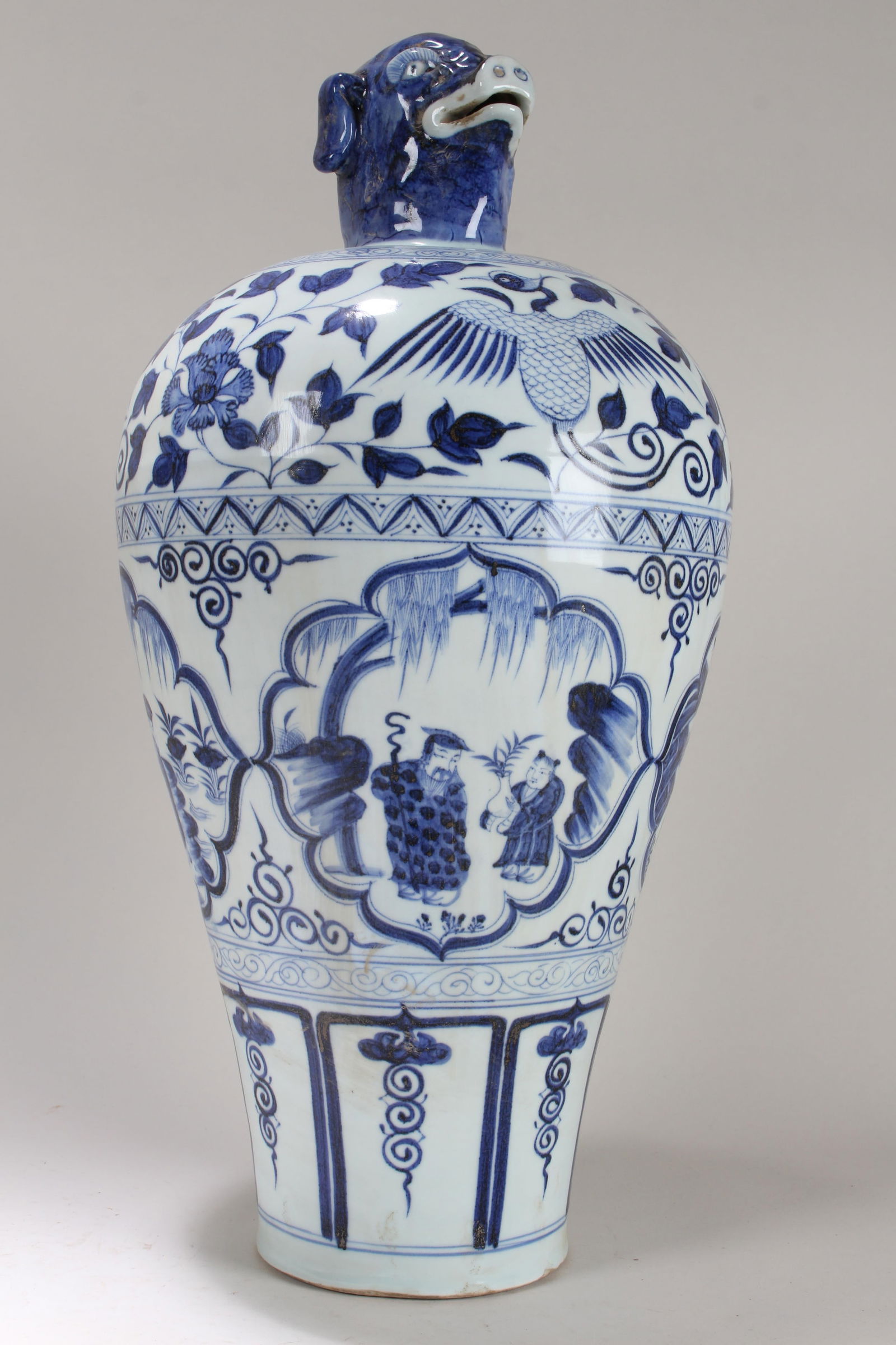 Collection of Chinese Twelve-animal Blue and White Fortune Porcelain Vase (1 of 5)