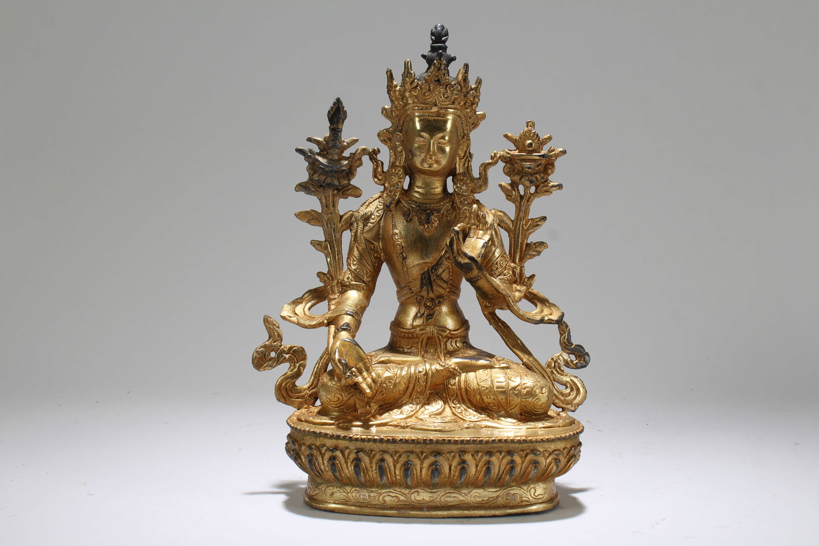 A Chinese Pondering-pose Fortune Buddha Statue (1 of 7)