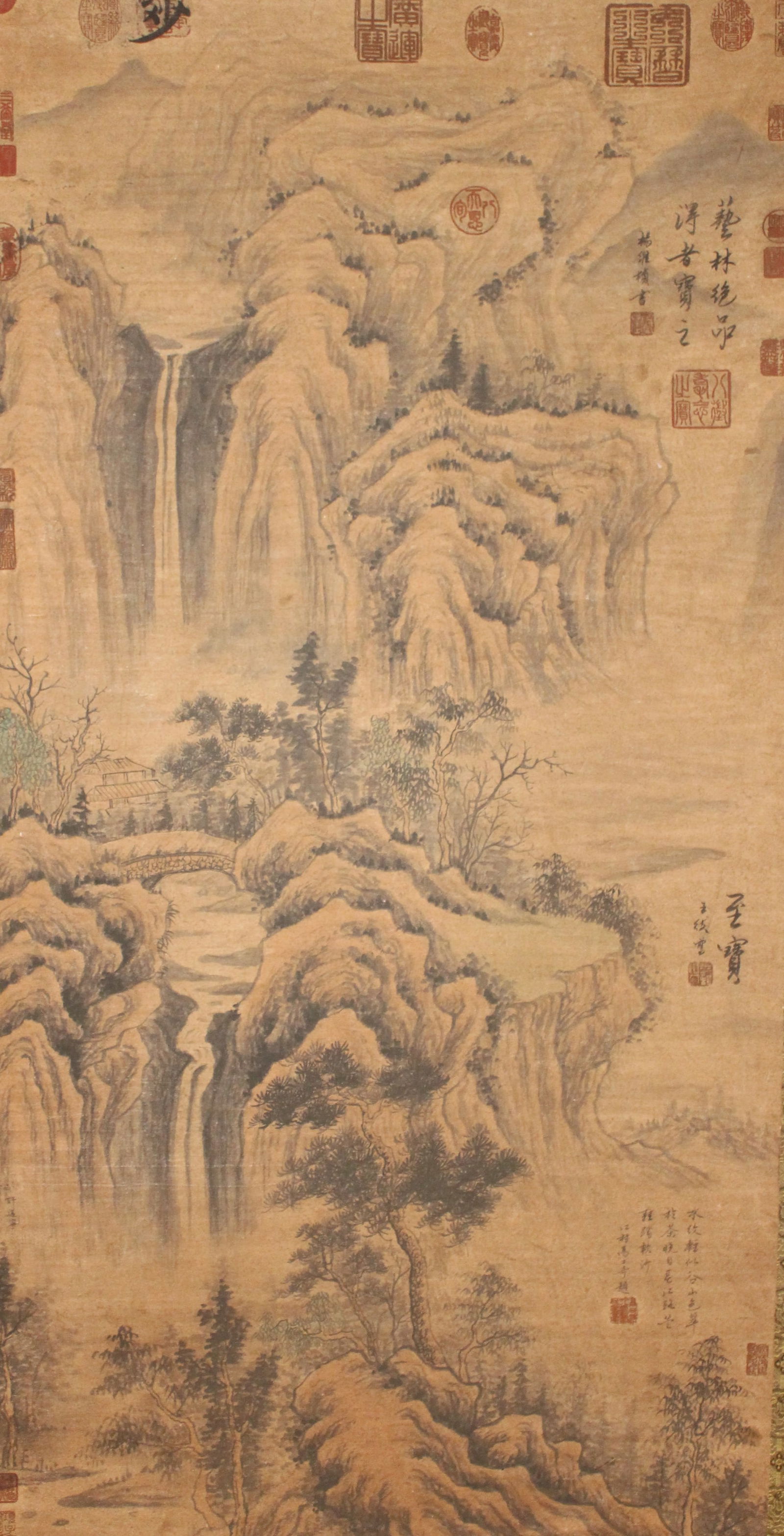 A Chinese Mountain-view Vivid Fortune Scroll (1 of 8)
