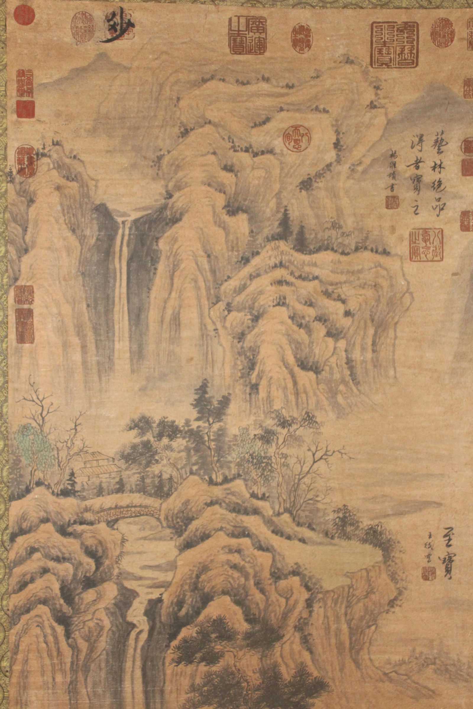 A Chinese Mountain-view Vivid Fortune Scroll - 2