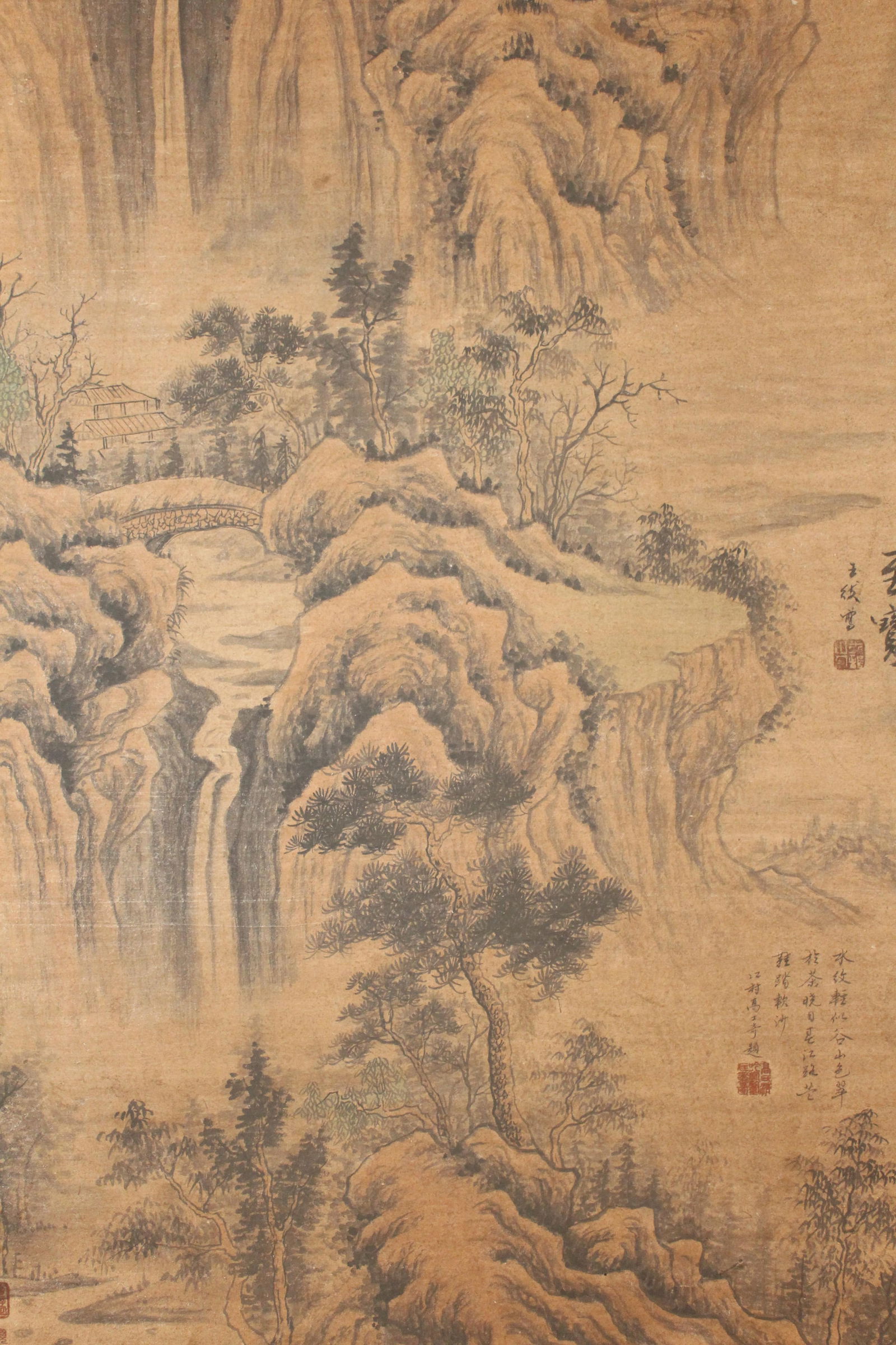 A Chinese Mountain-view Vivid Fortune Scroll - 3