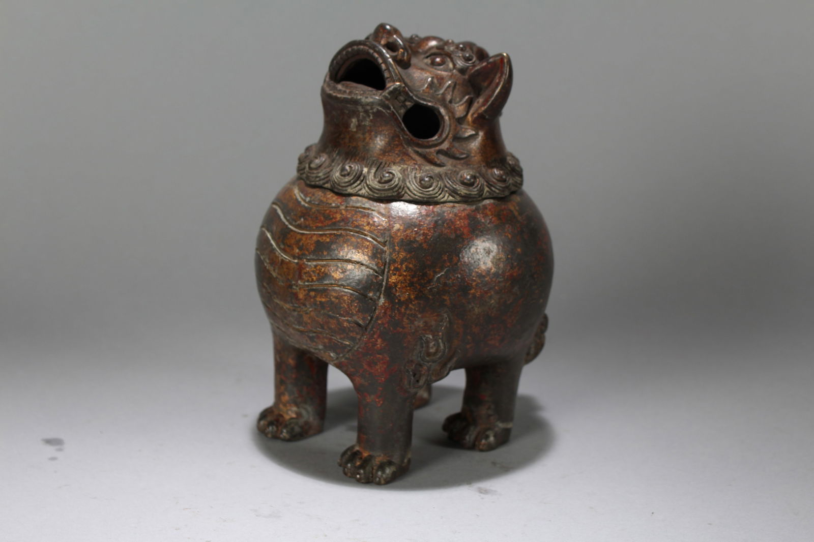 A Chinese Anicent-framing Myth-beast Fortune Statue (1 of 5)