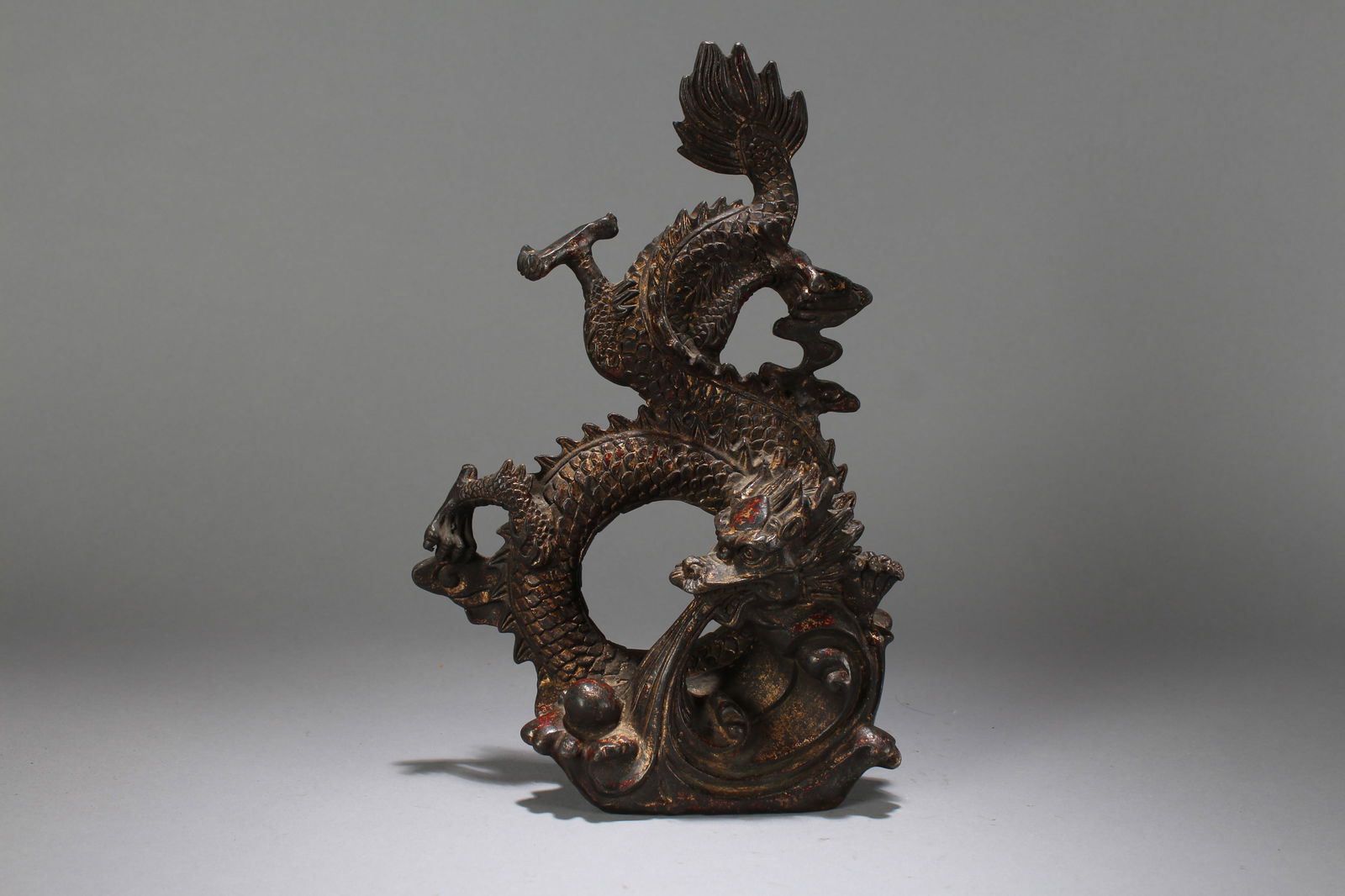 A Chinese Vividly-detailed Dragon Fortune Statue (1 of 6)