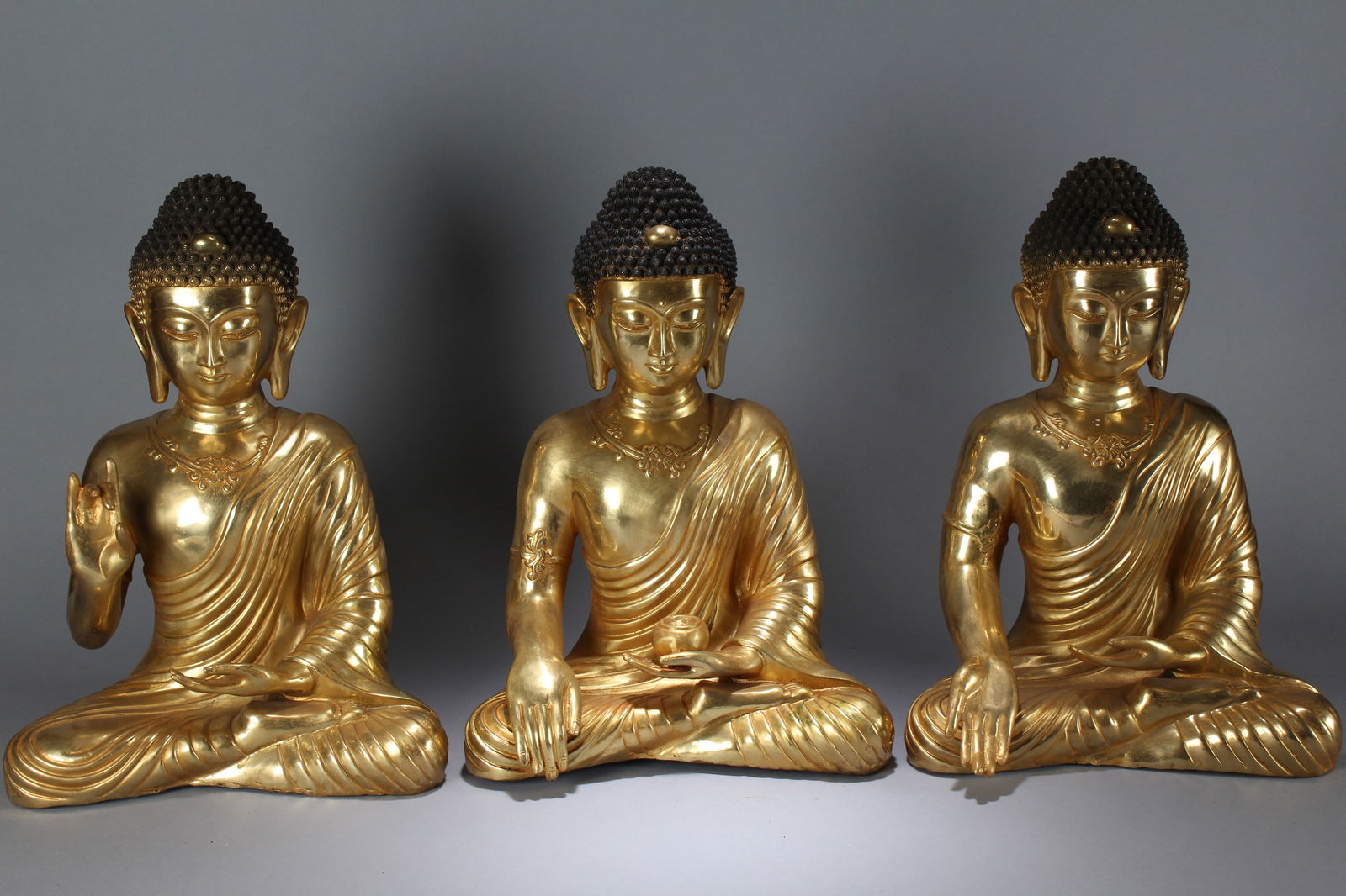 One Set of Chinese Colletion Massive Gilt Religious Buddha Statue (1 of 9)