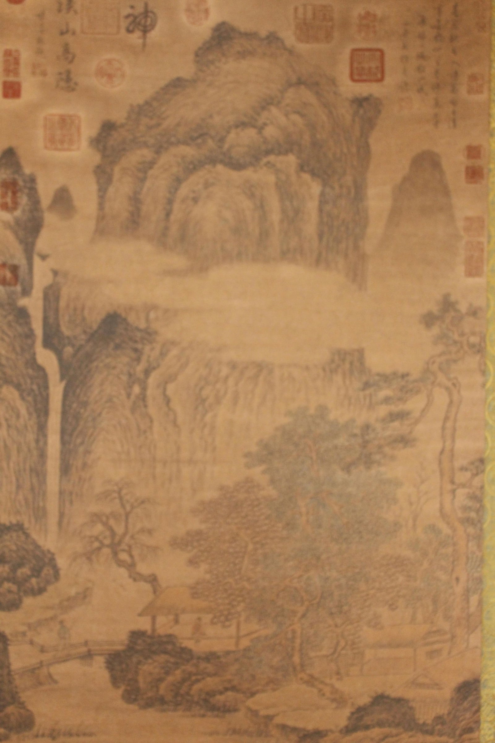 A Chinese Mountain-view Fortune Scroll - 2