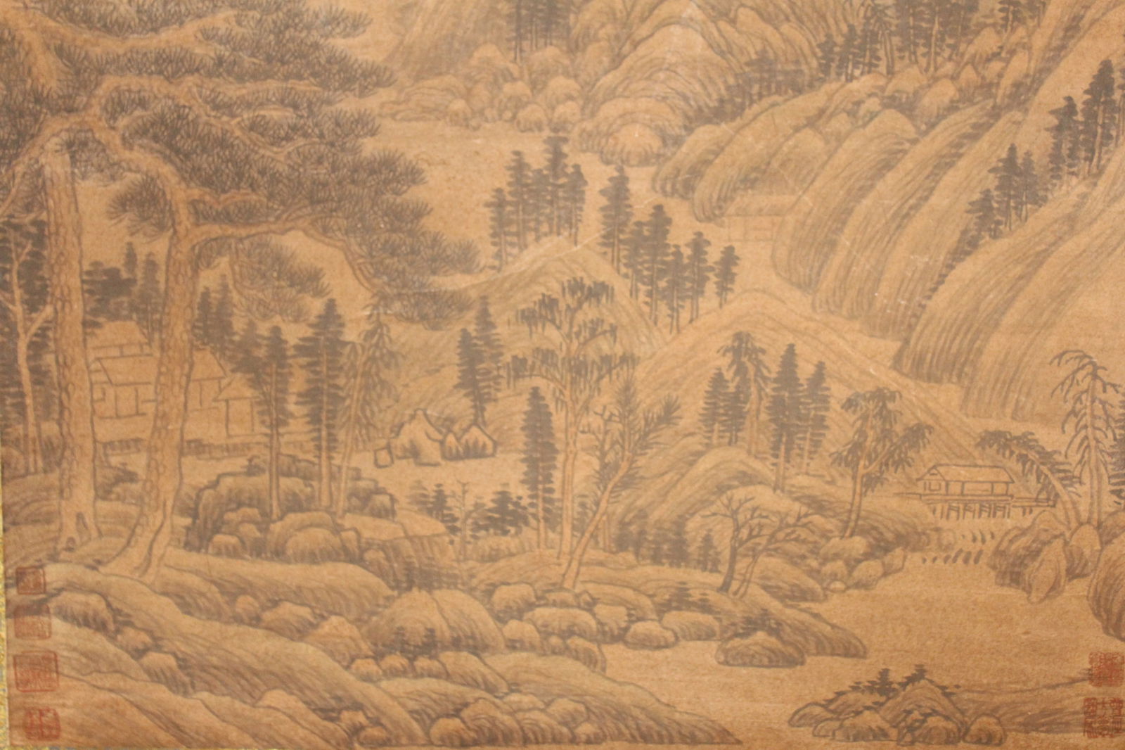 A Chinese Mountain-view Abstract-framing Fortune Scroll - 6